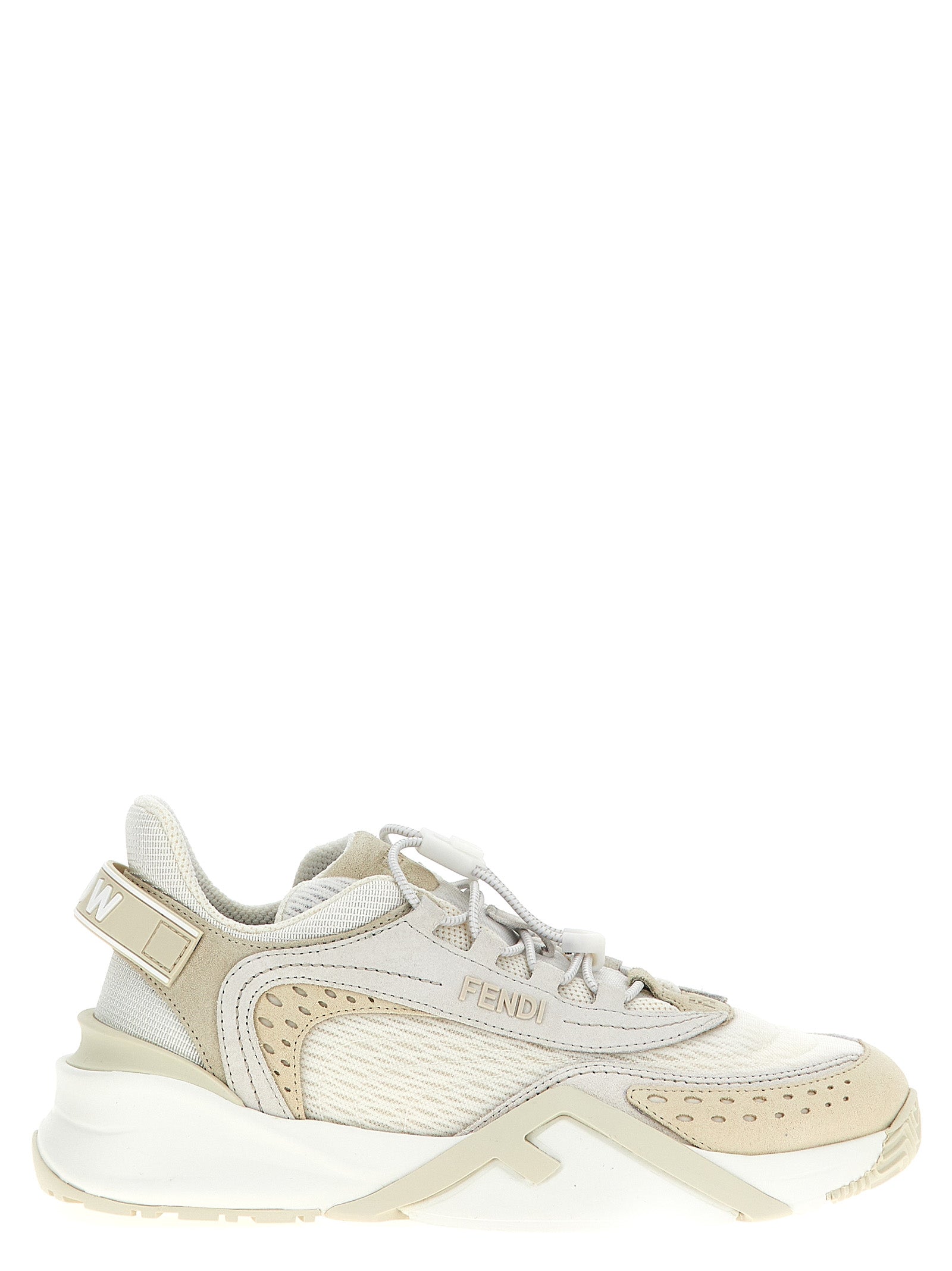 Fendi White Polyester Athletic Sneakers