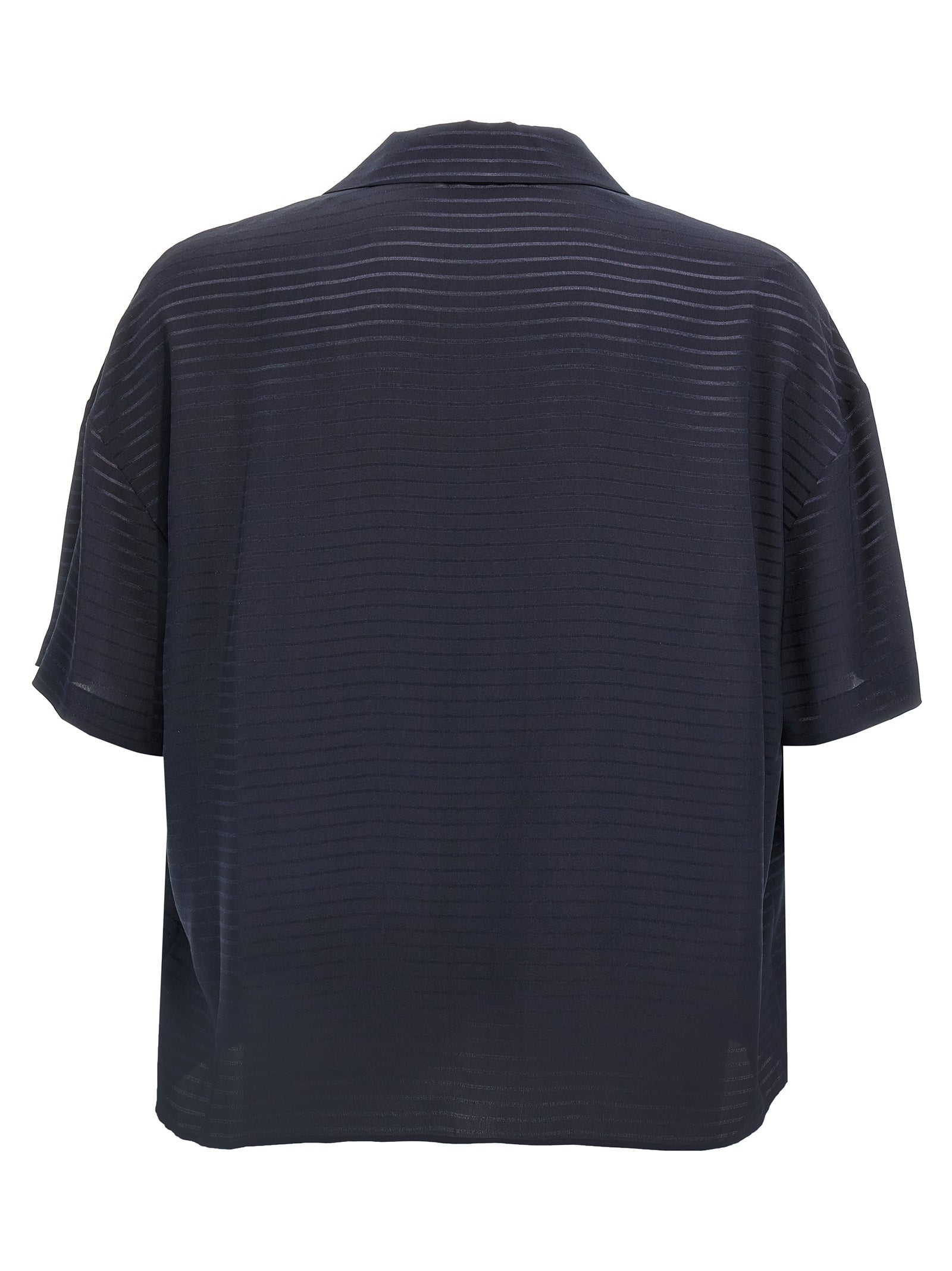 Saint Laurent Blue Silk Polo Shirt