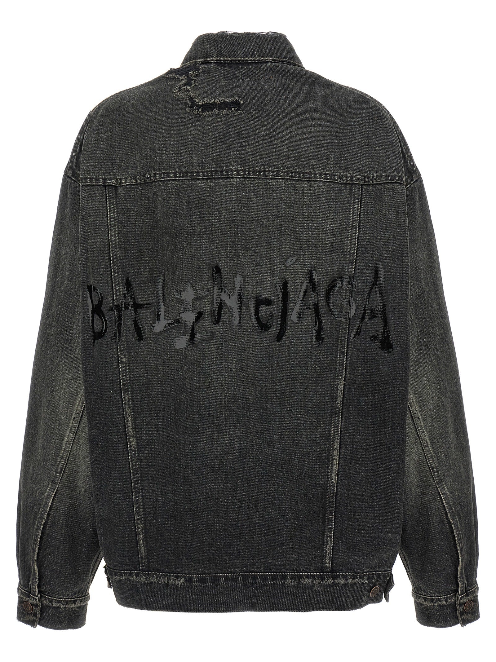 Balenciaga Gray Cotton Denim Jacket