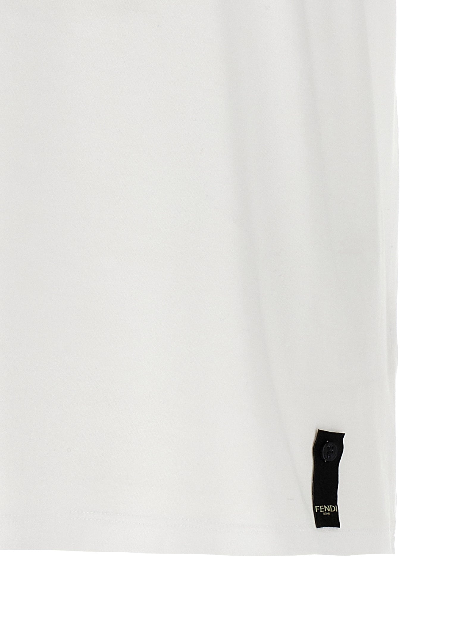 Fendi White Cotton T-Shirt