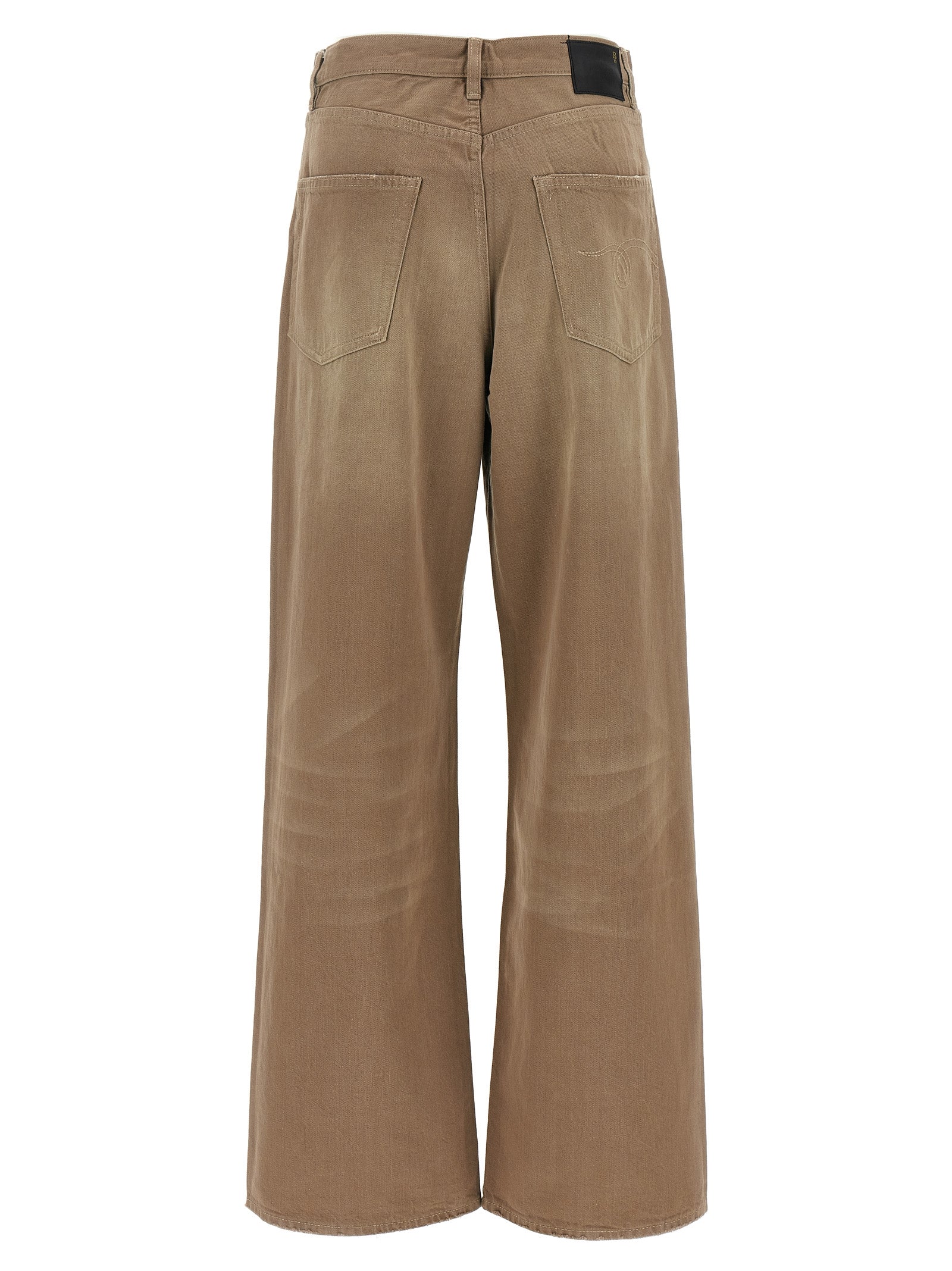 R13 Brown Cotton High-Waisted Jean