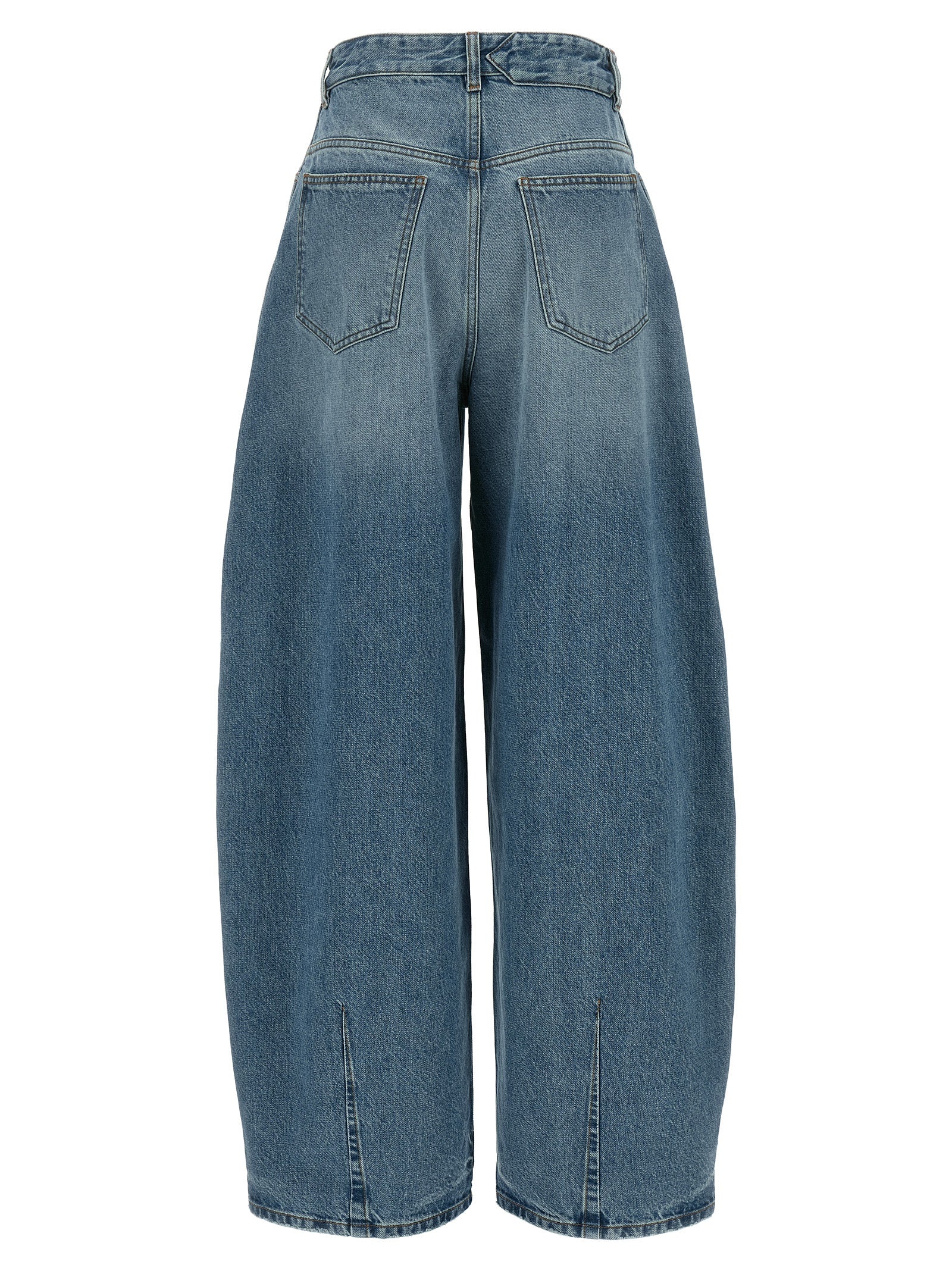 Jacquemus Blue Cotton High-Waisted Jean