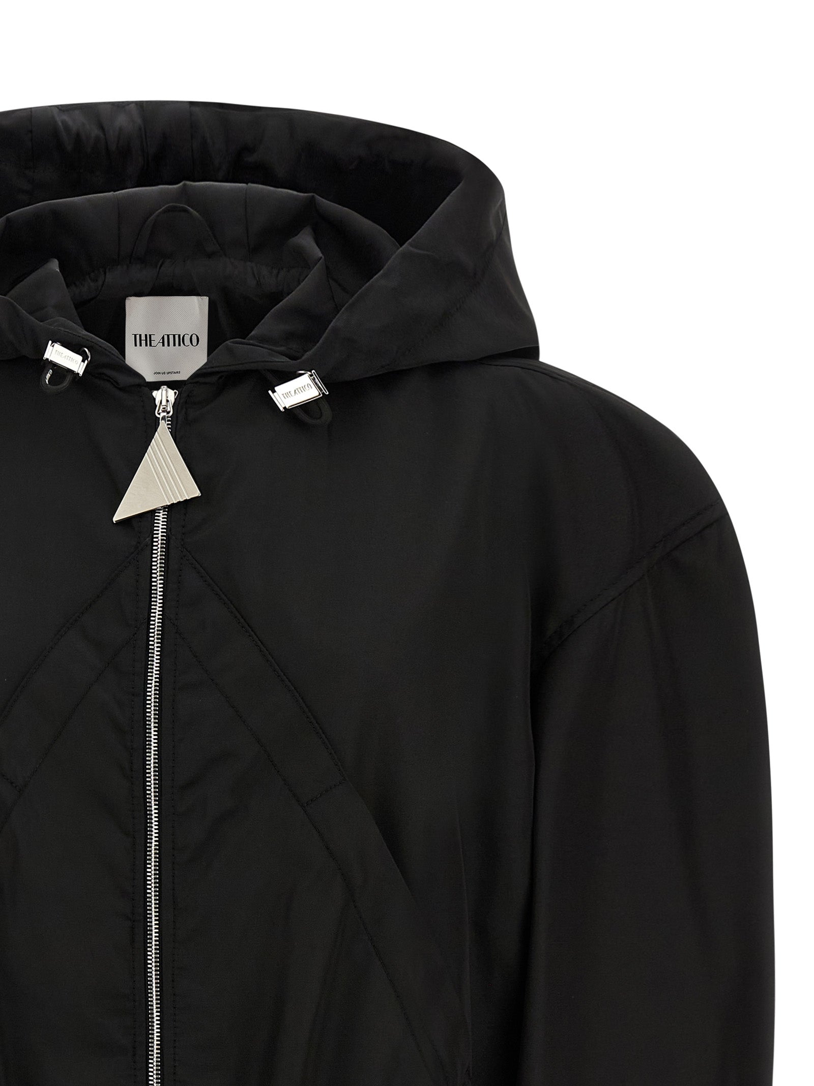 The Attico Black Polyamide Bomber