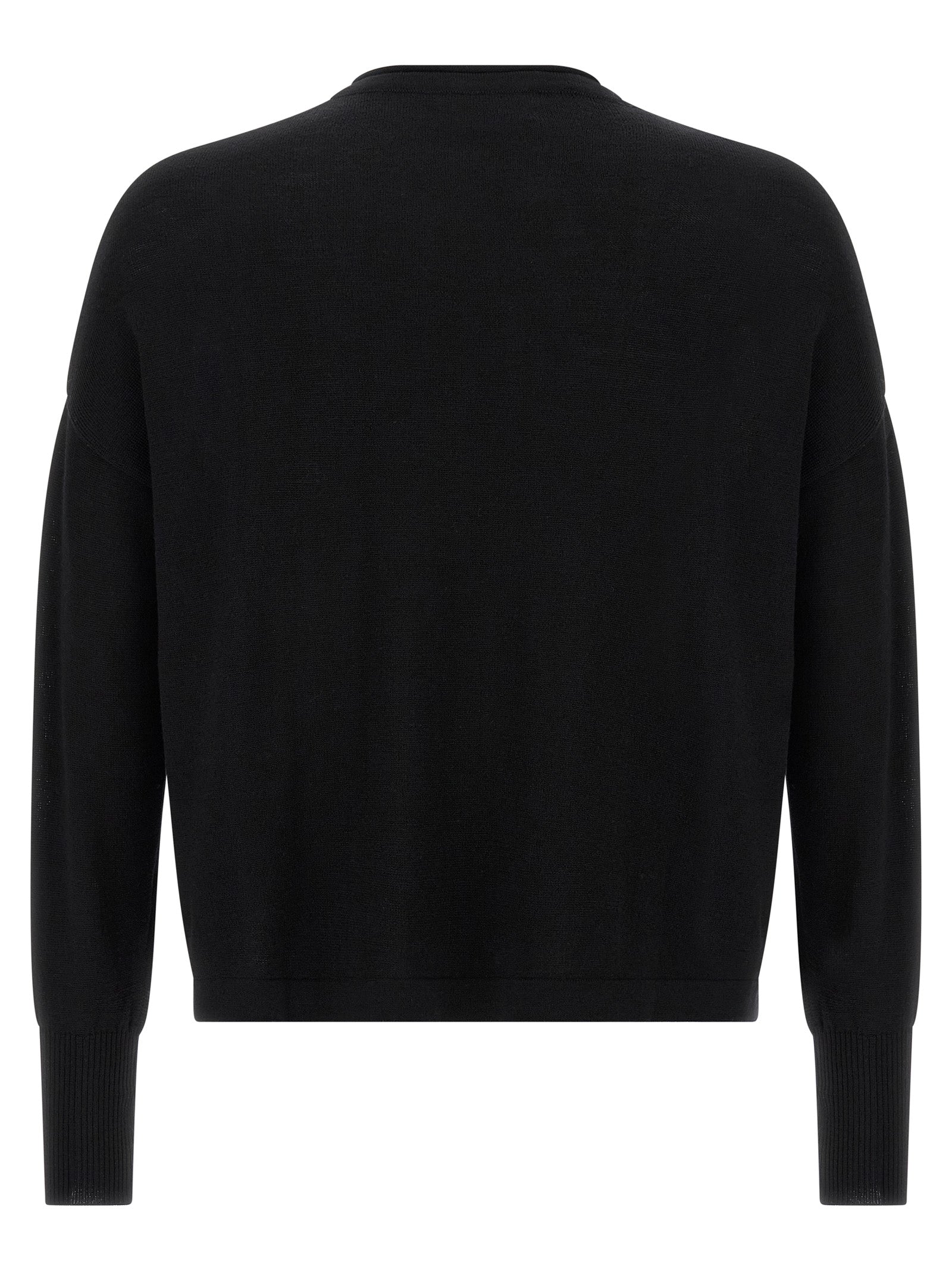 MA'RY'YA Black Virgin Wool Cardigan