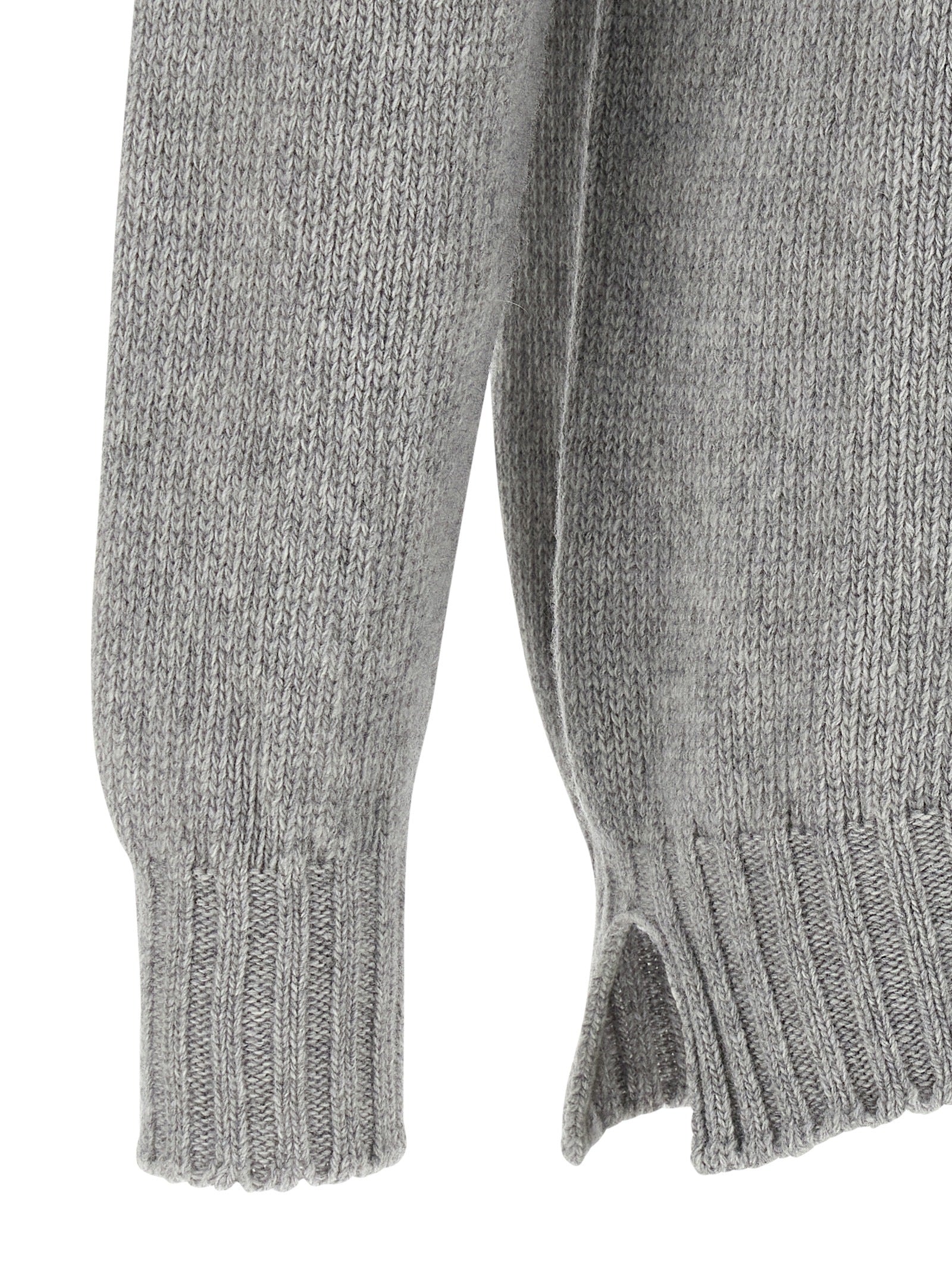 MA'RY'YA Gray Virgin Wool Cardigan