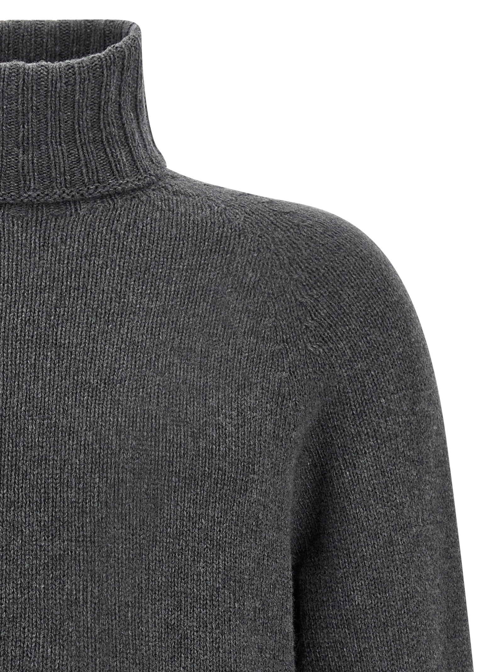 MA'RY'YA Gray Virgin Wool Cardigan