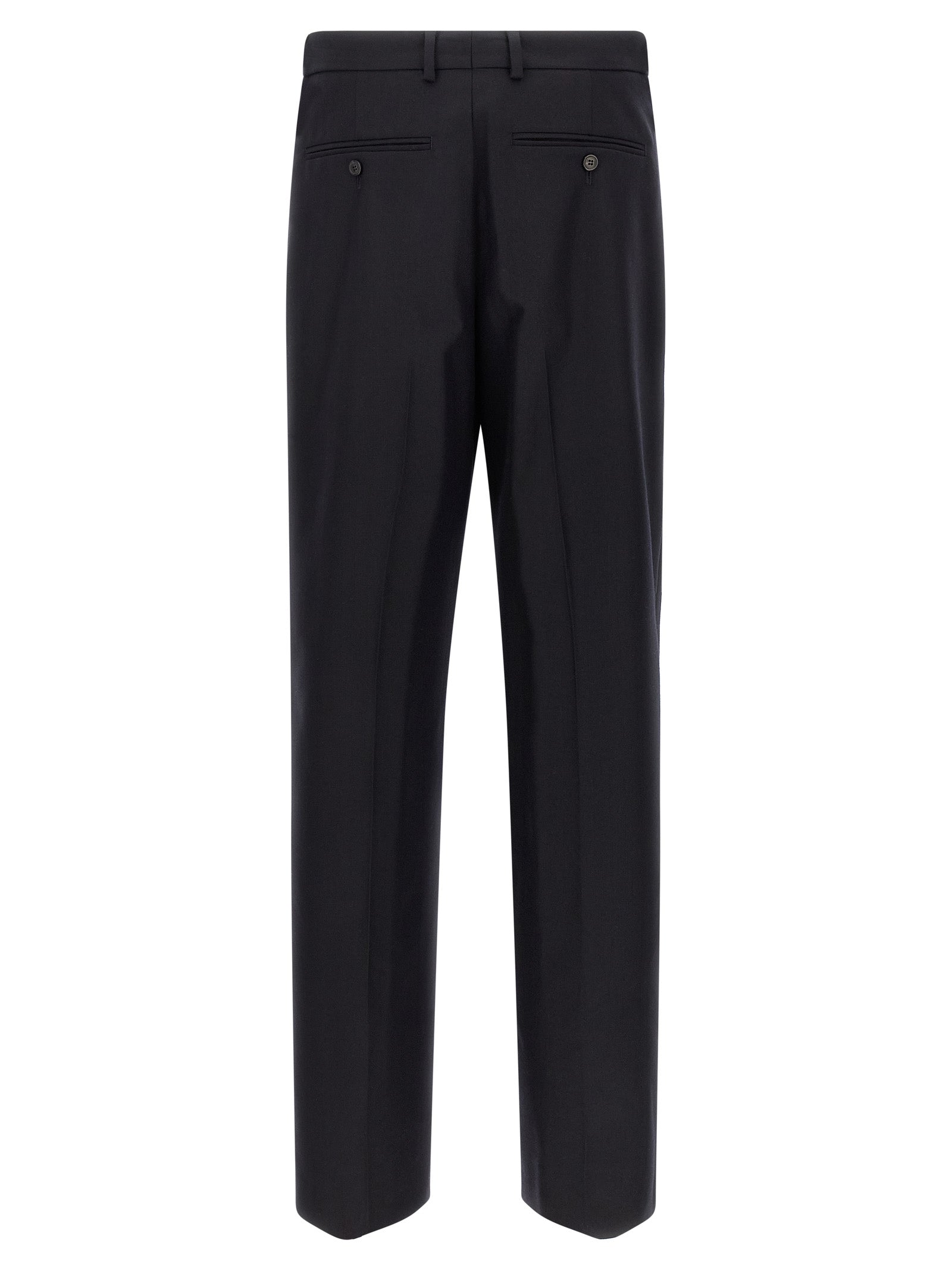 Dries Van Noten Blue Wool Dress Pants