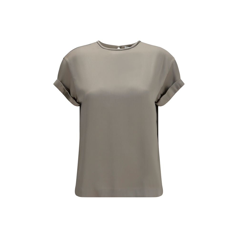 Brunello Cucinelli Beige Elastane Blouse