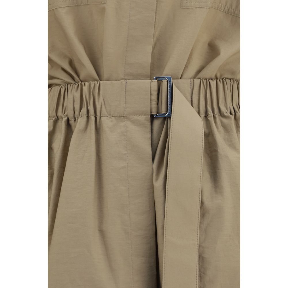 Brunello Cucinelli Beige Cotton Casual Dress