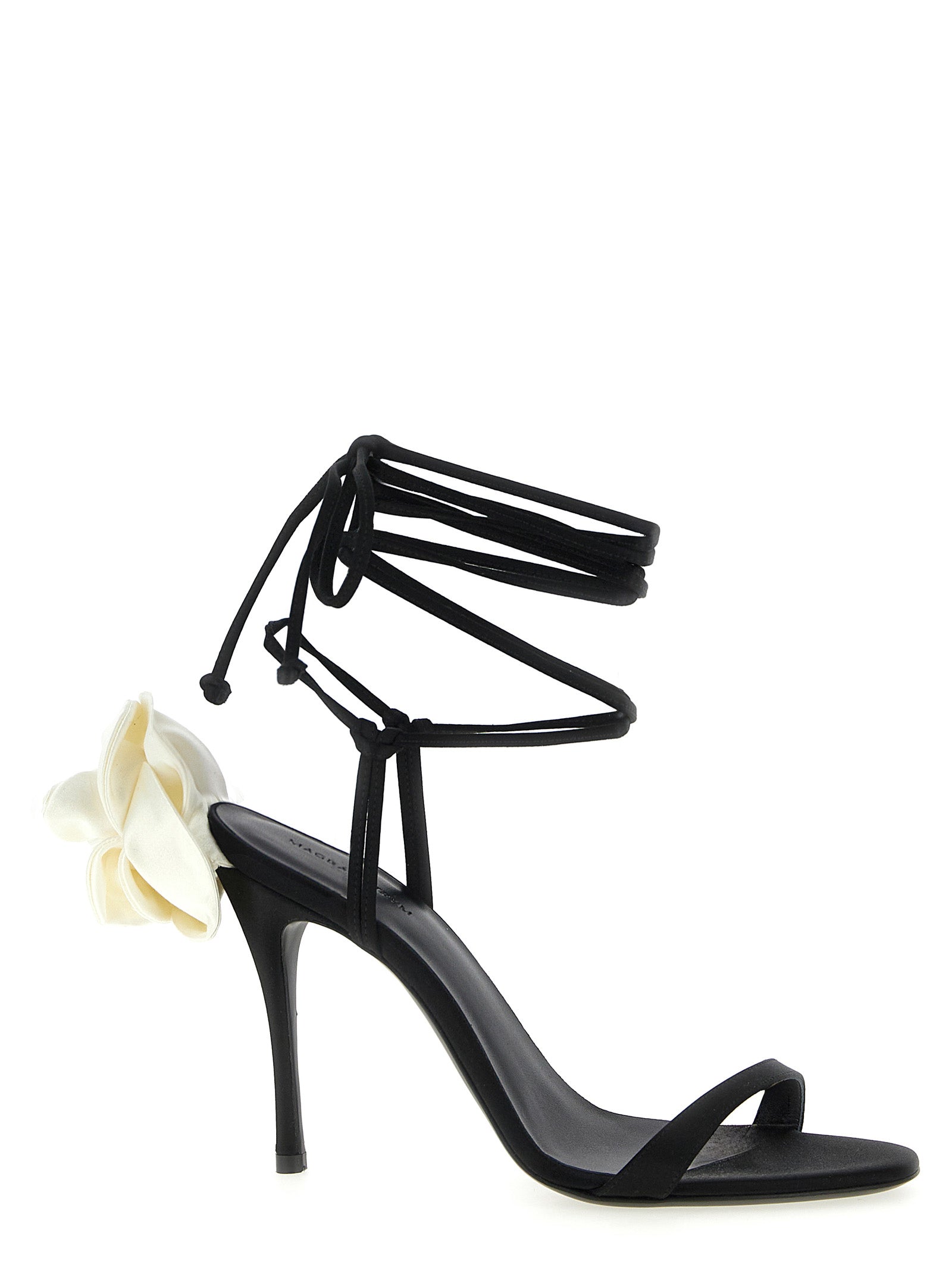 Magda Butrym Bicolor Viscose Stiletto Heel Sandals