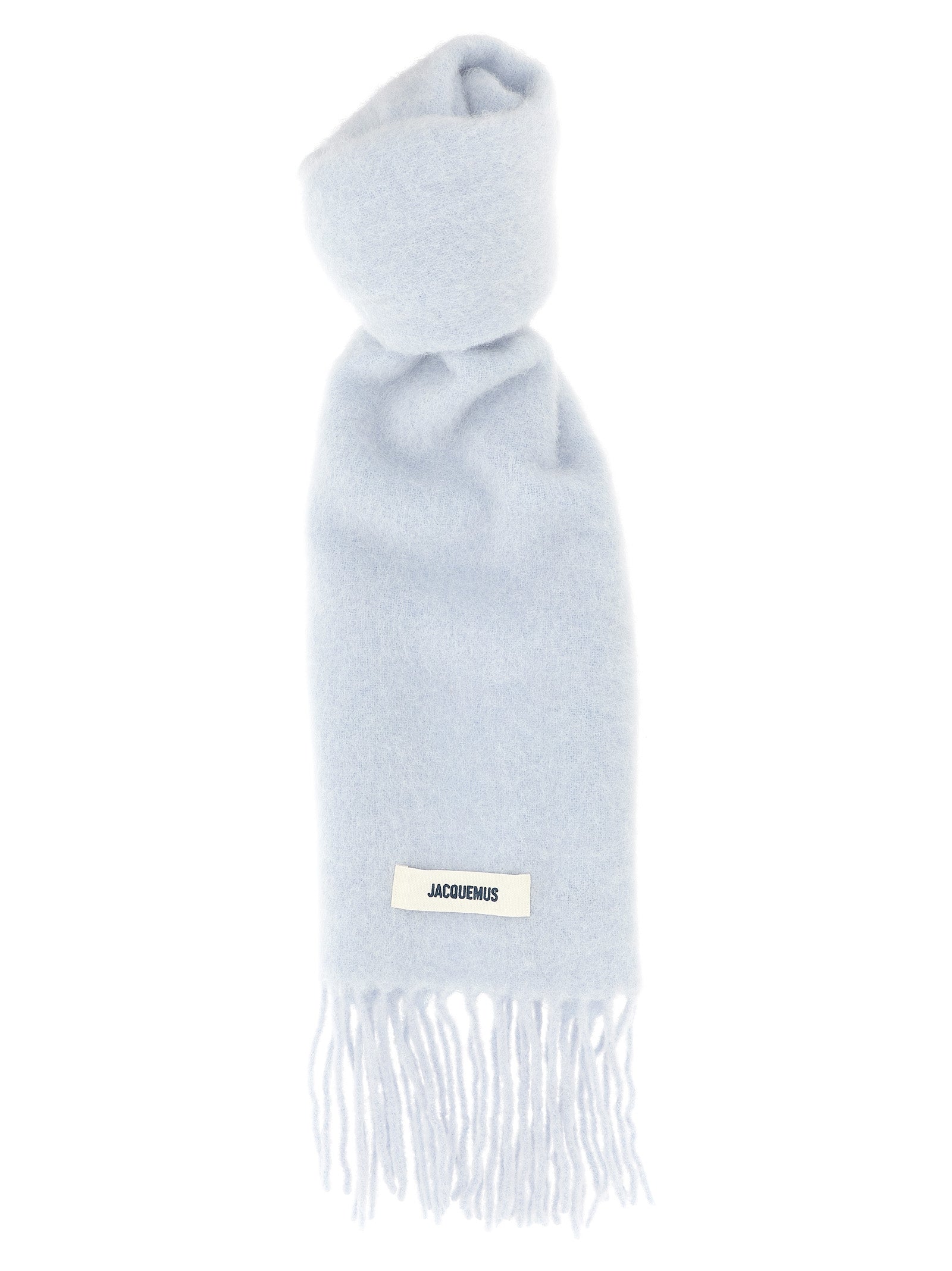 Jacquemus Blue Alpaca Leather Scarf