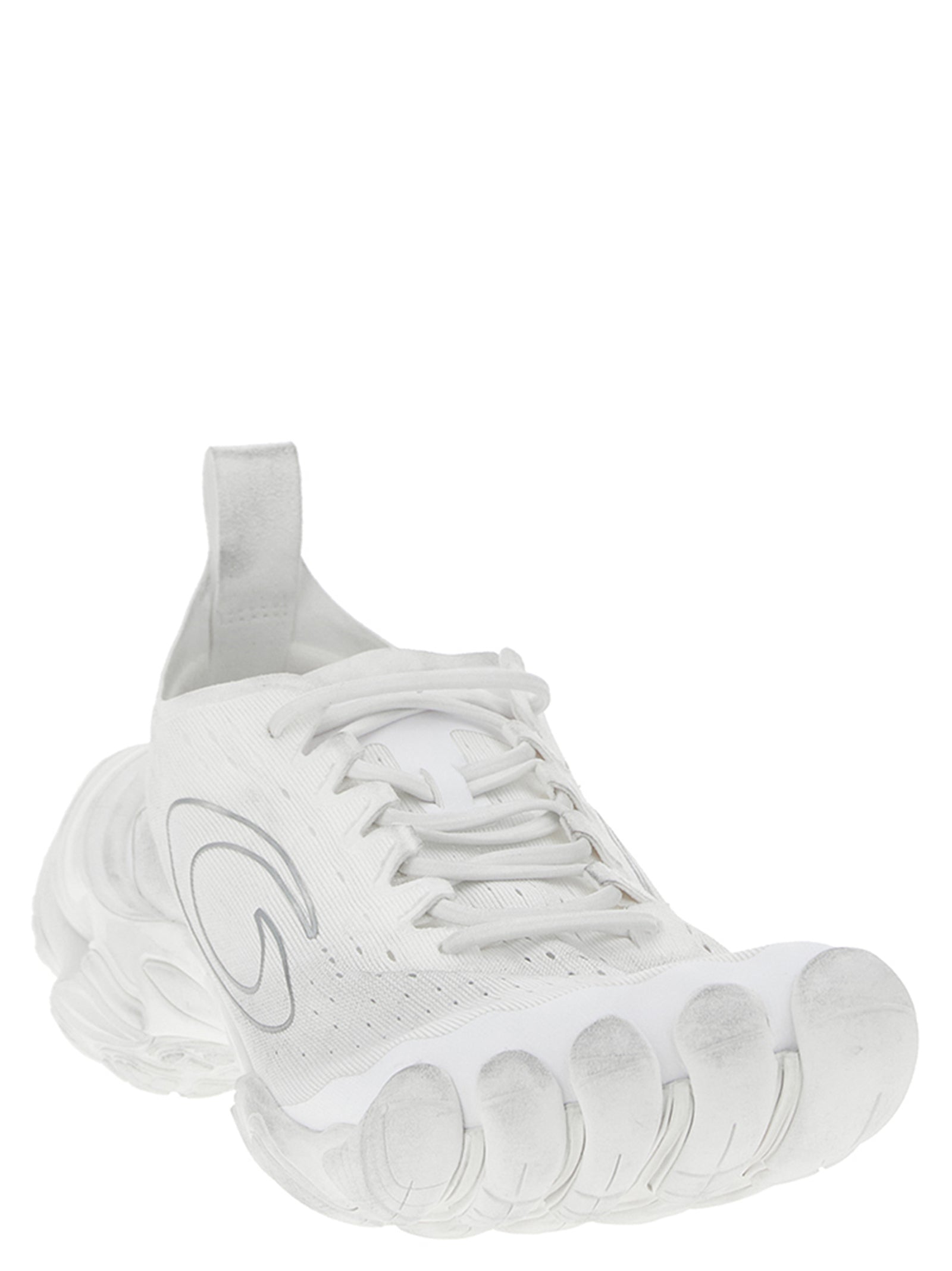 Balenciaga White Polyester Athletic Sneakers