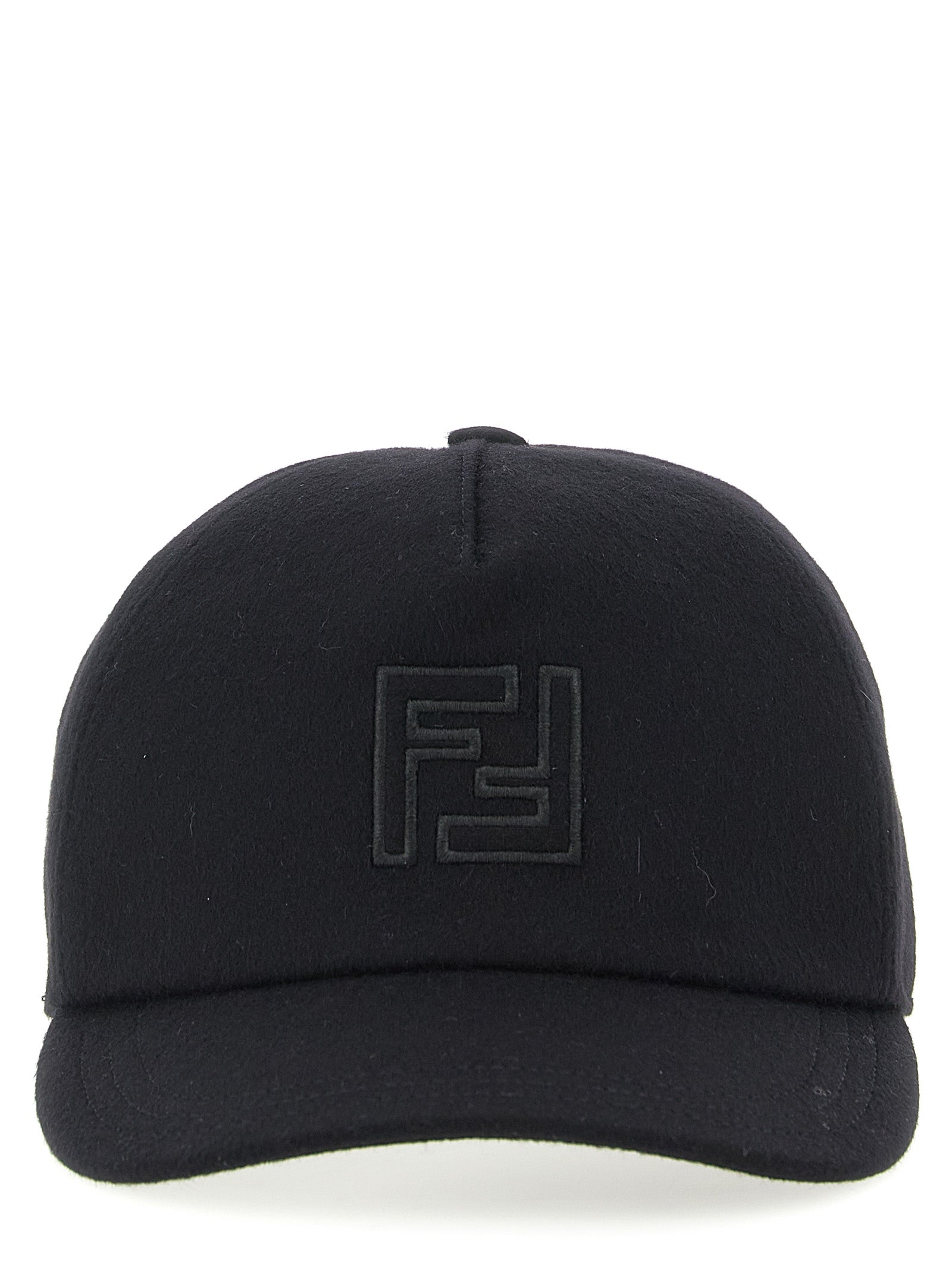 Fendi Black Wool Cap (Baseball Hat)
