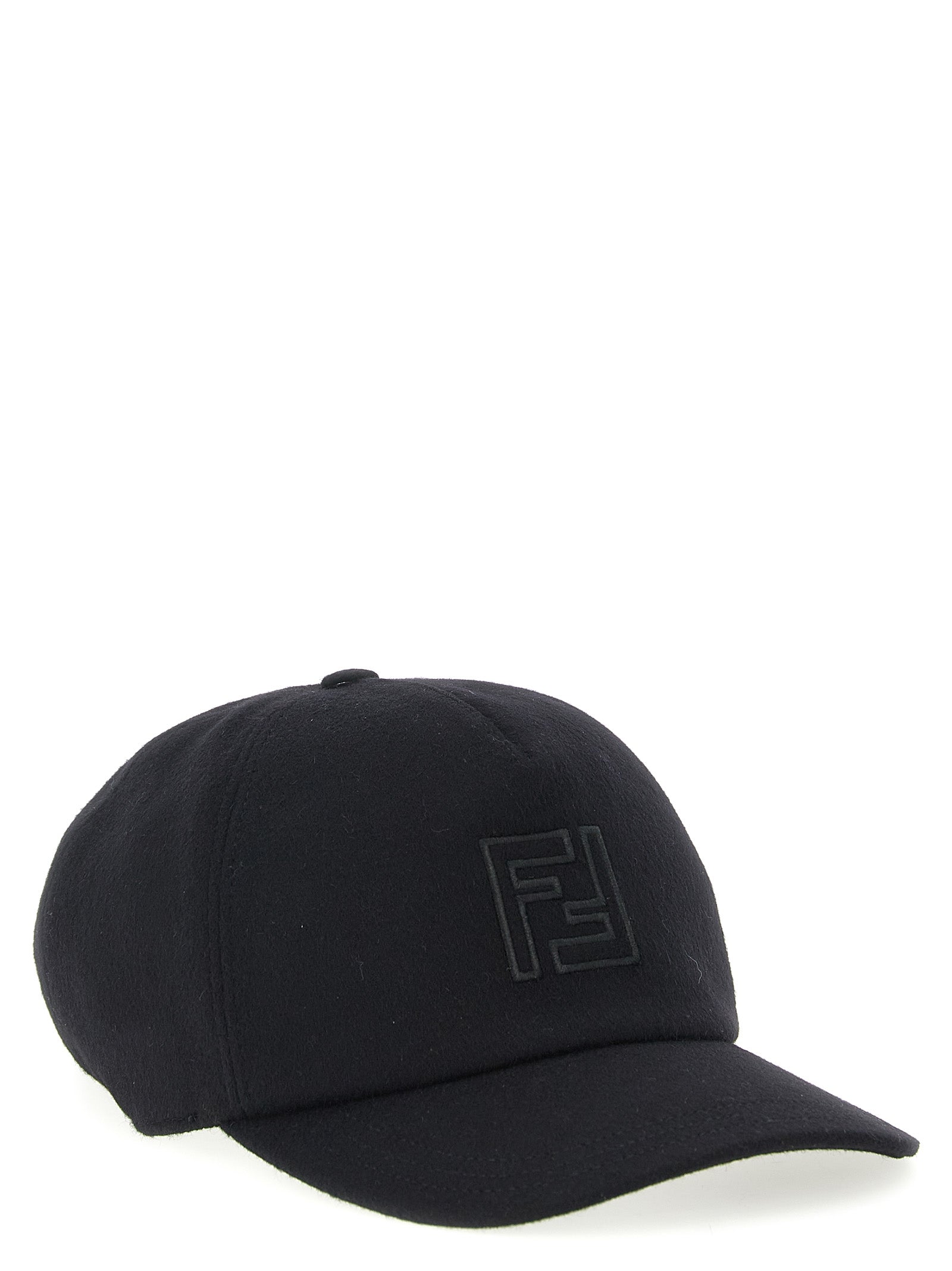 Fendi Black Wool Cap (Baseball Hat)