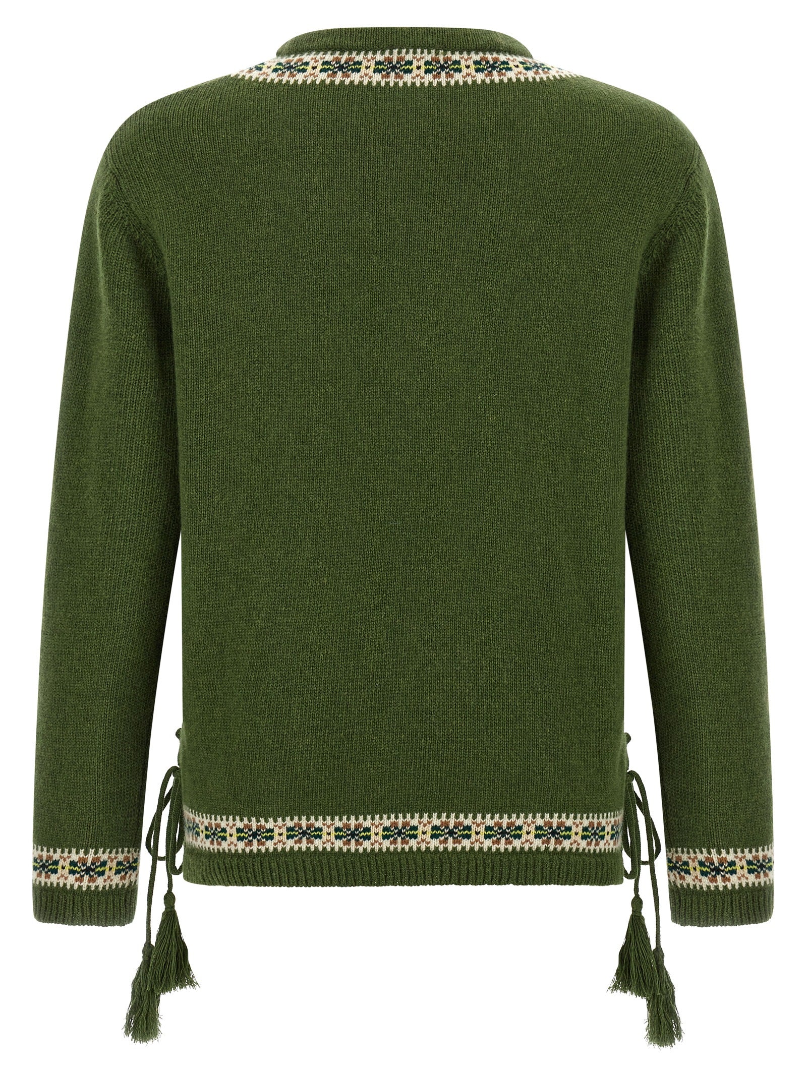 BODE Bicolor Virgin Wool Cardigan
