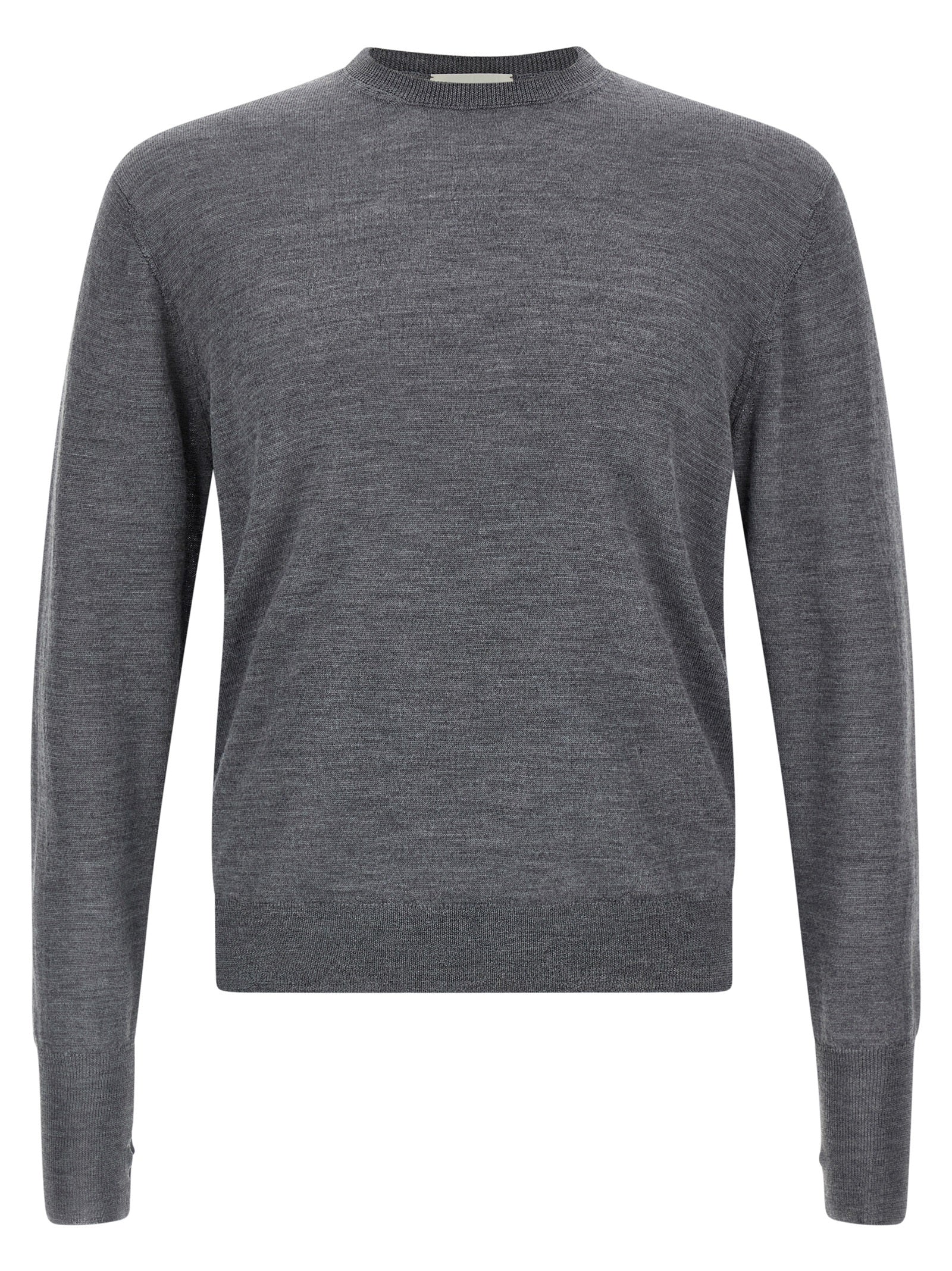 MA'RY'YA Gray Virgin Wool Cardigan