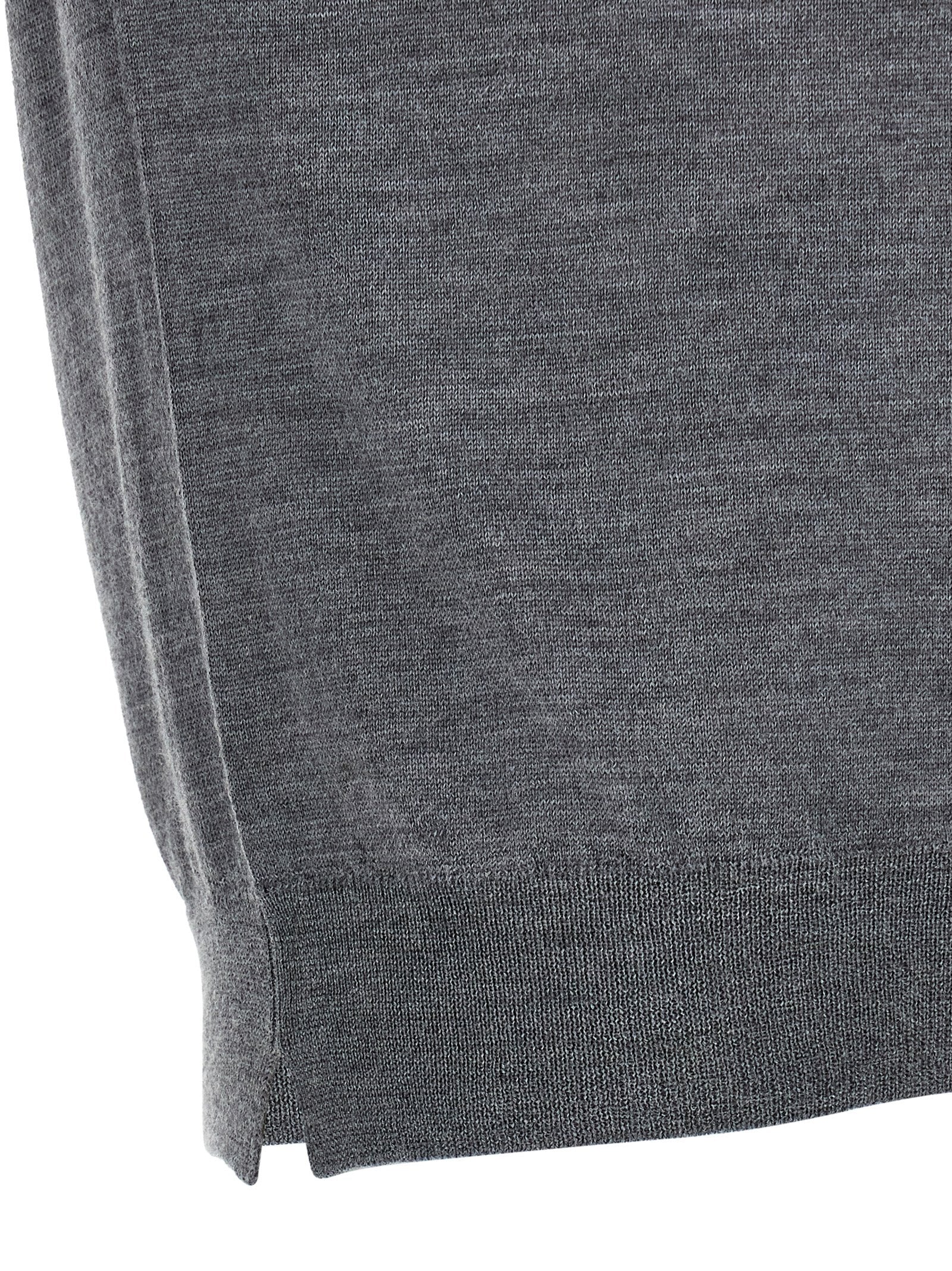 MA'RY'YA Gray Virgin Wool Cardigan