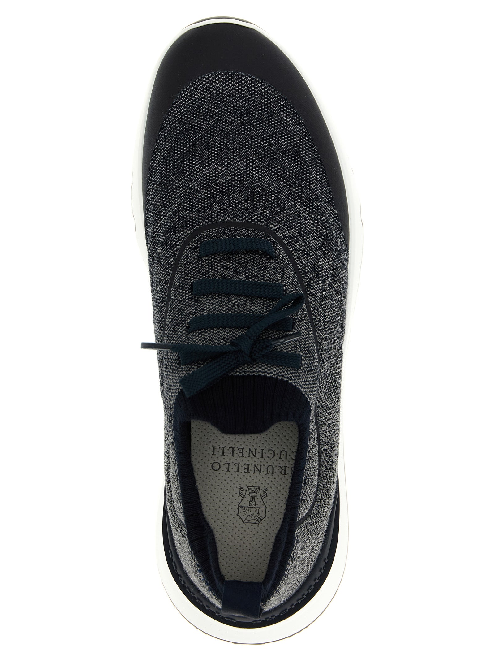 Brunello Cucinelli Blue Cotton Athletic Sneakers
