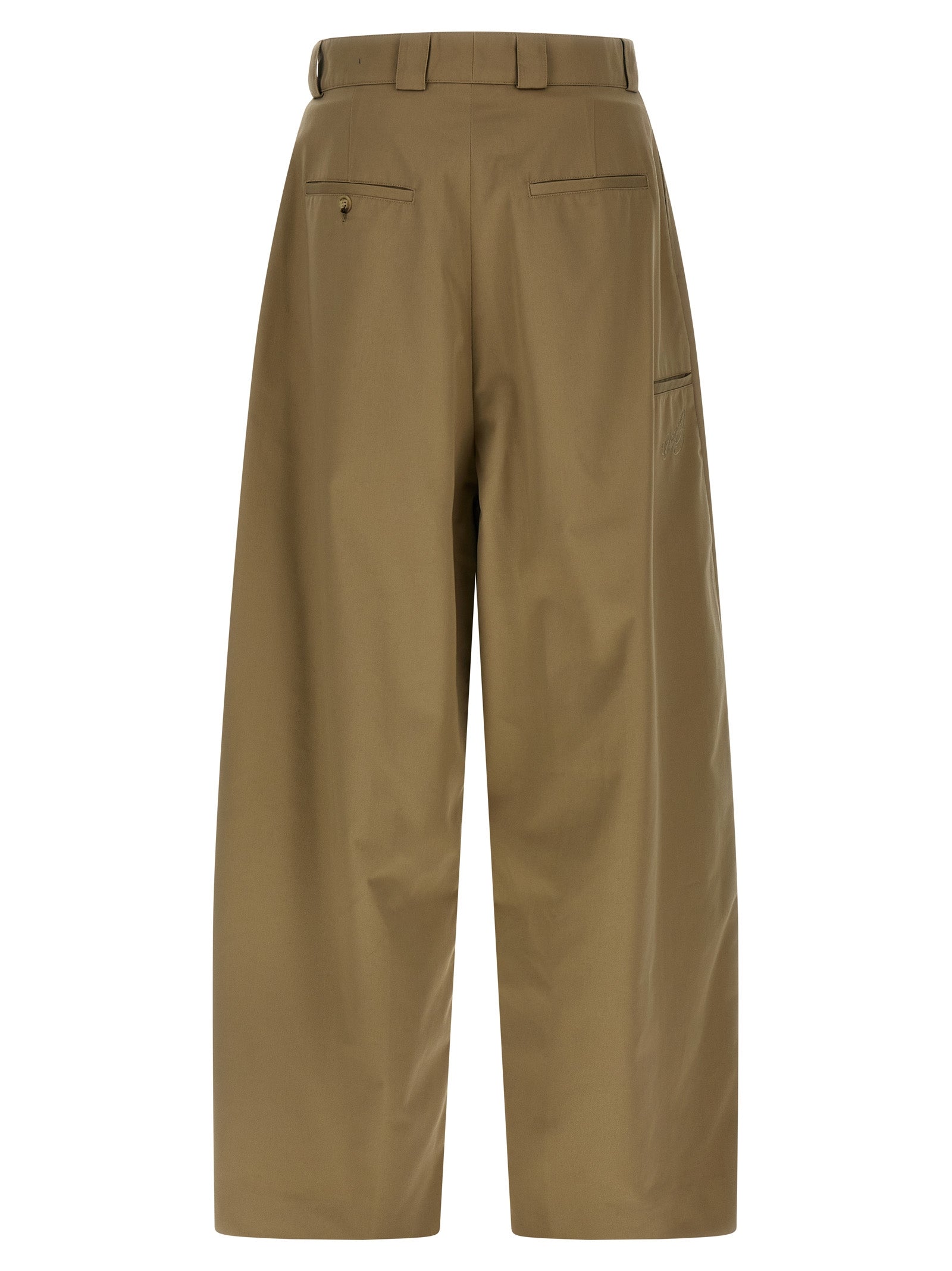 WILLY CHAVARRIA Beige Polyester Chino Pants