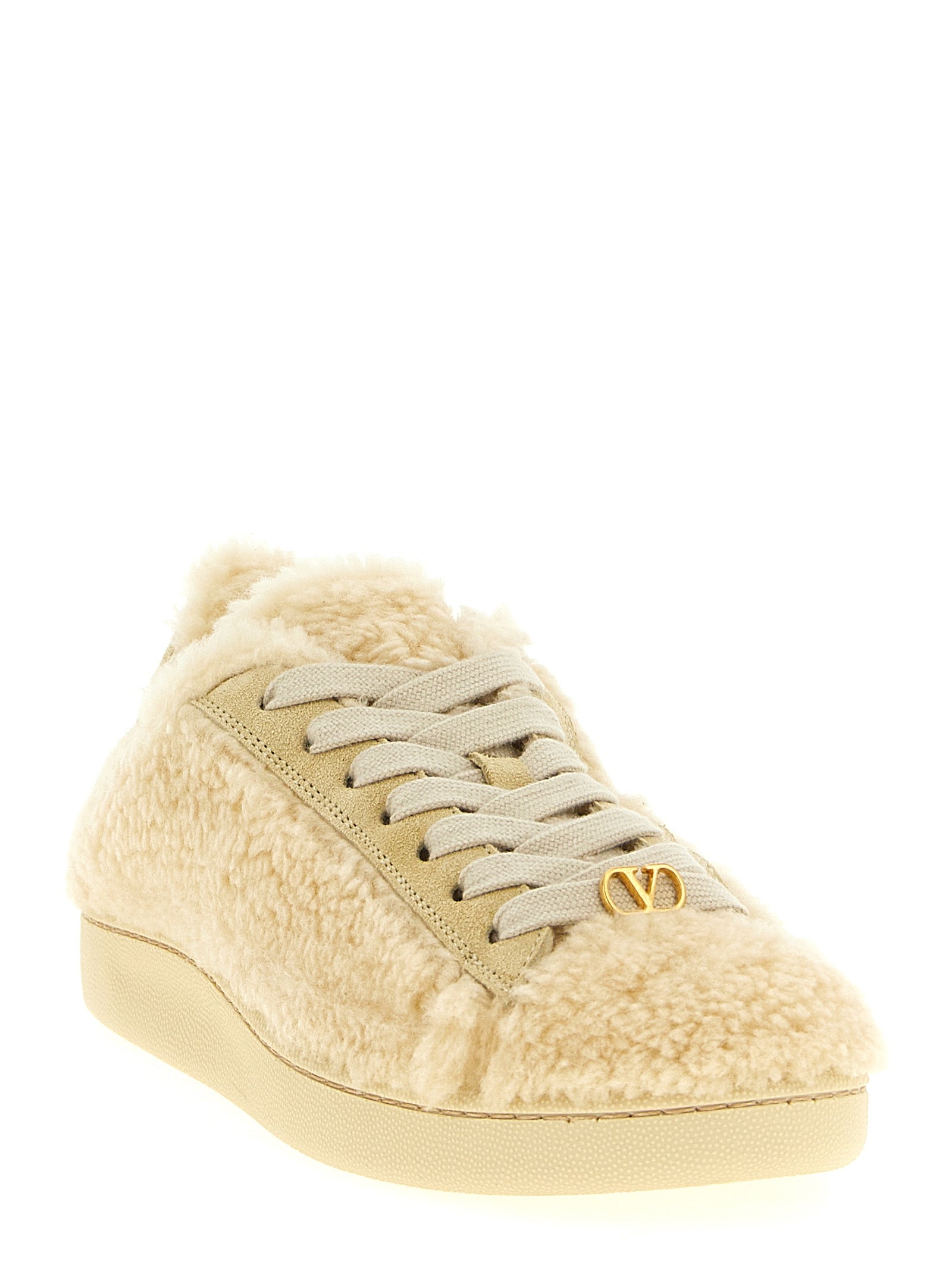 Valentino Garavani Beige Wool Sneakers