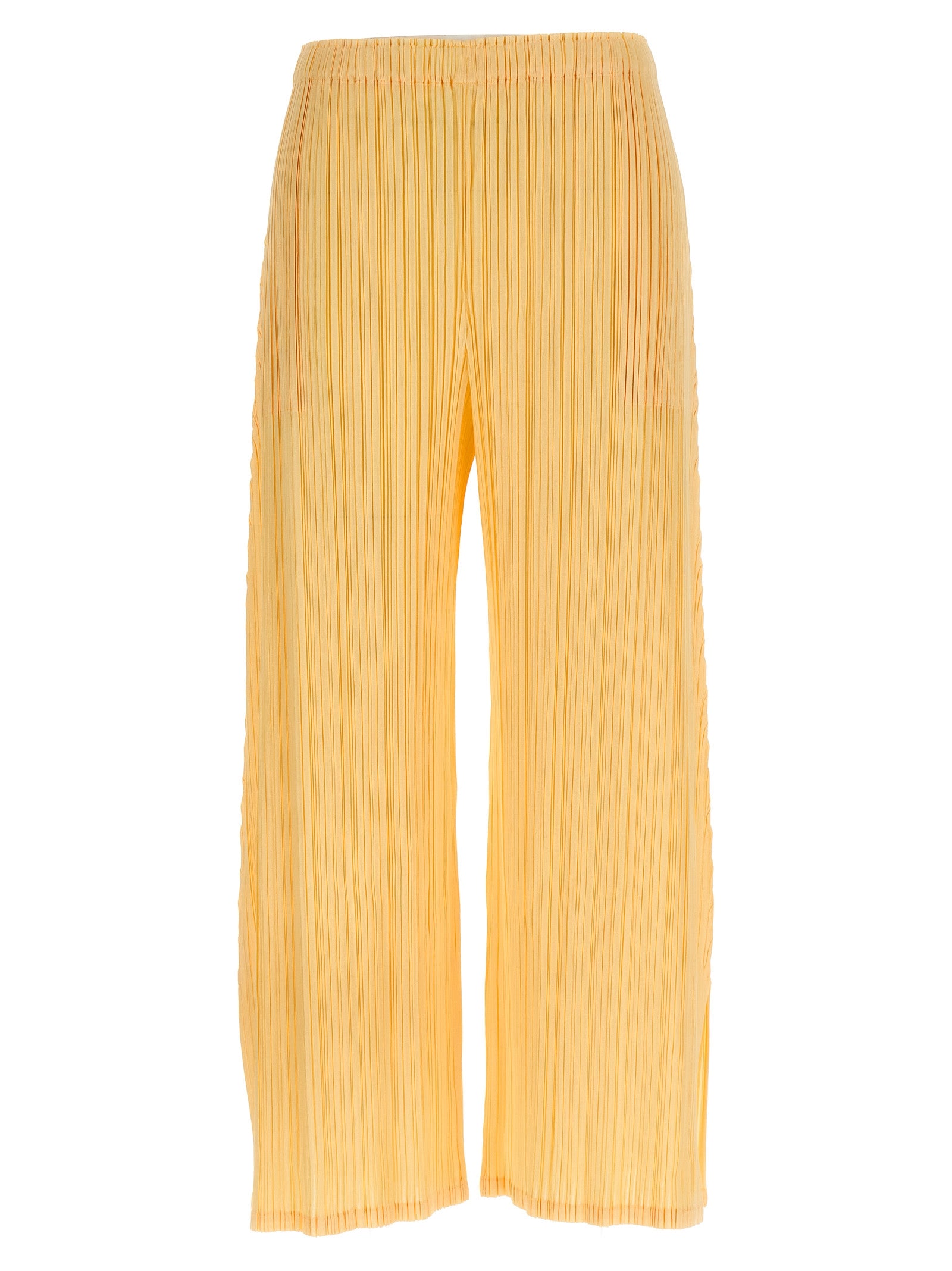 PLEATS PLEASE ISSEY MIYAKE Bicolor Polyester Casual Pants