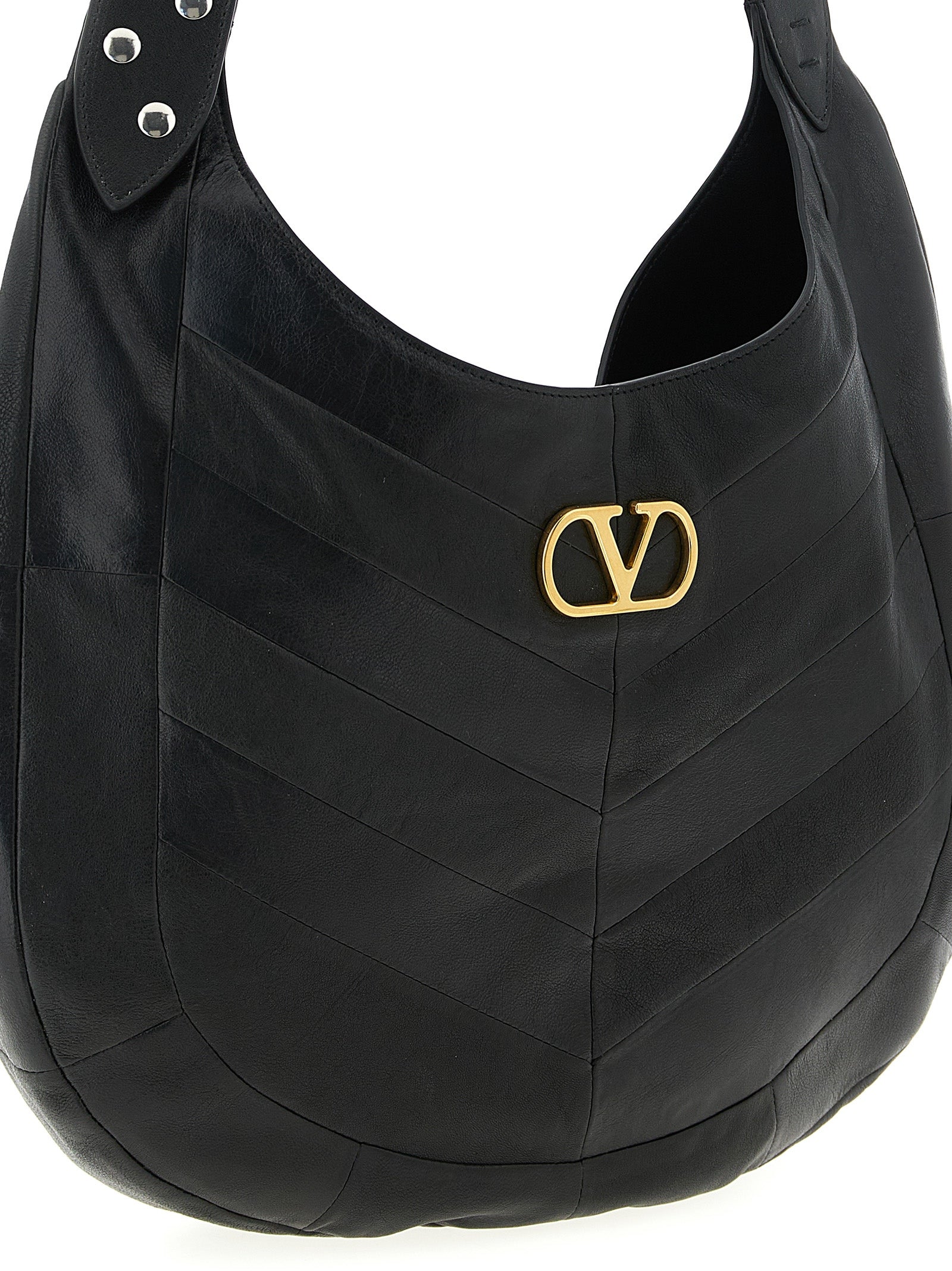 Valentino Garavani Black Lamb Leather Shoulder Bag