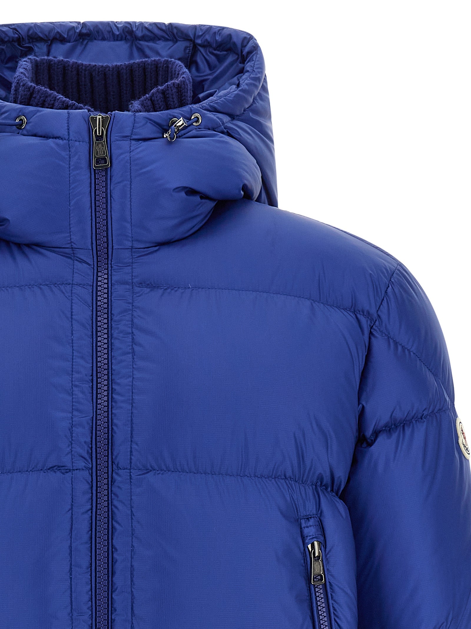 Moncler Blue Polyamide Full-Length Jacket