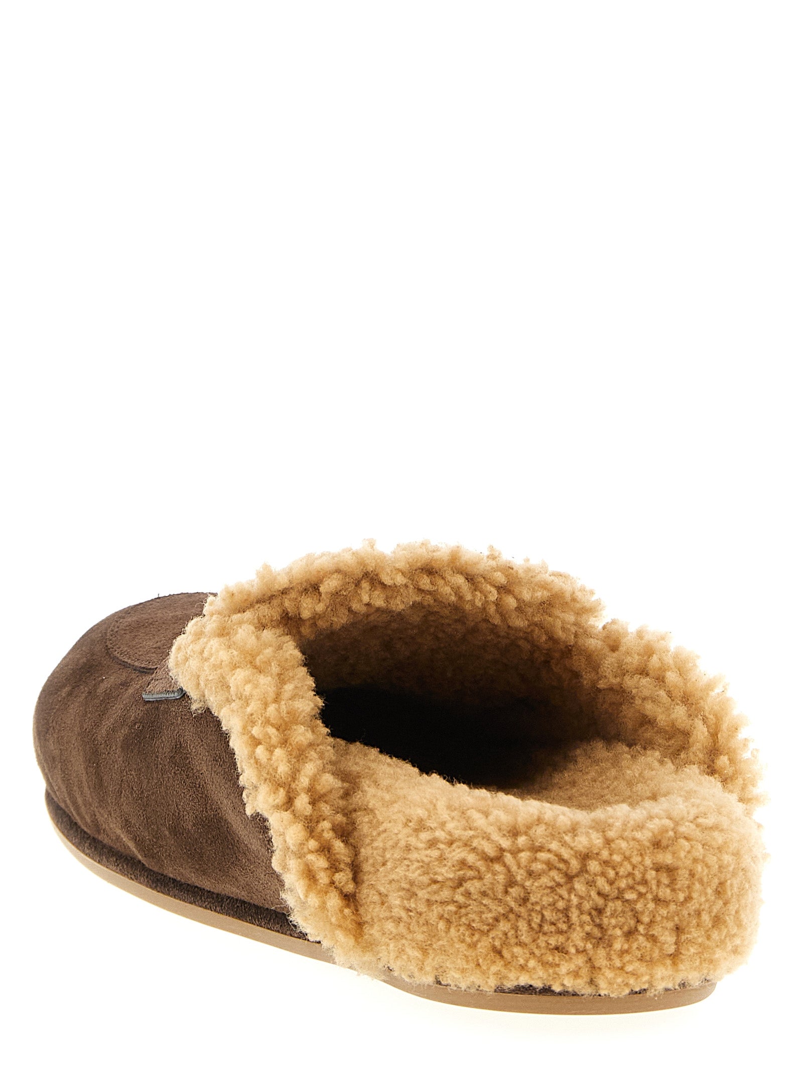 RENE CAOVILLA Brown Calfskin Slides