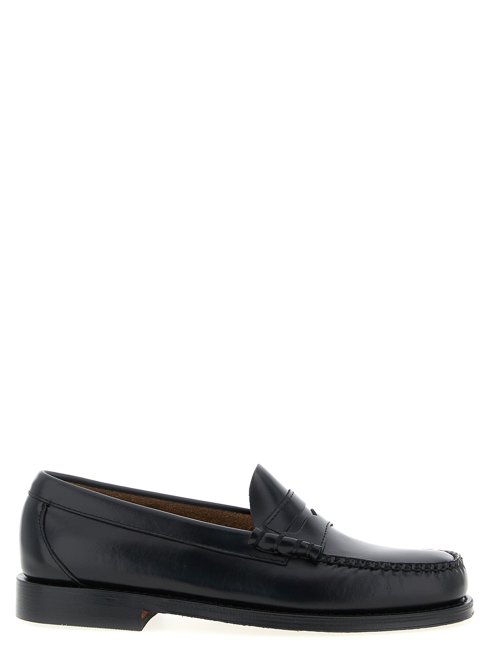 G.H. BASS Black Cowhide Slip-On Loafers
