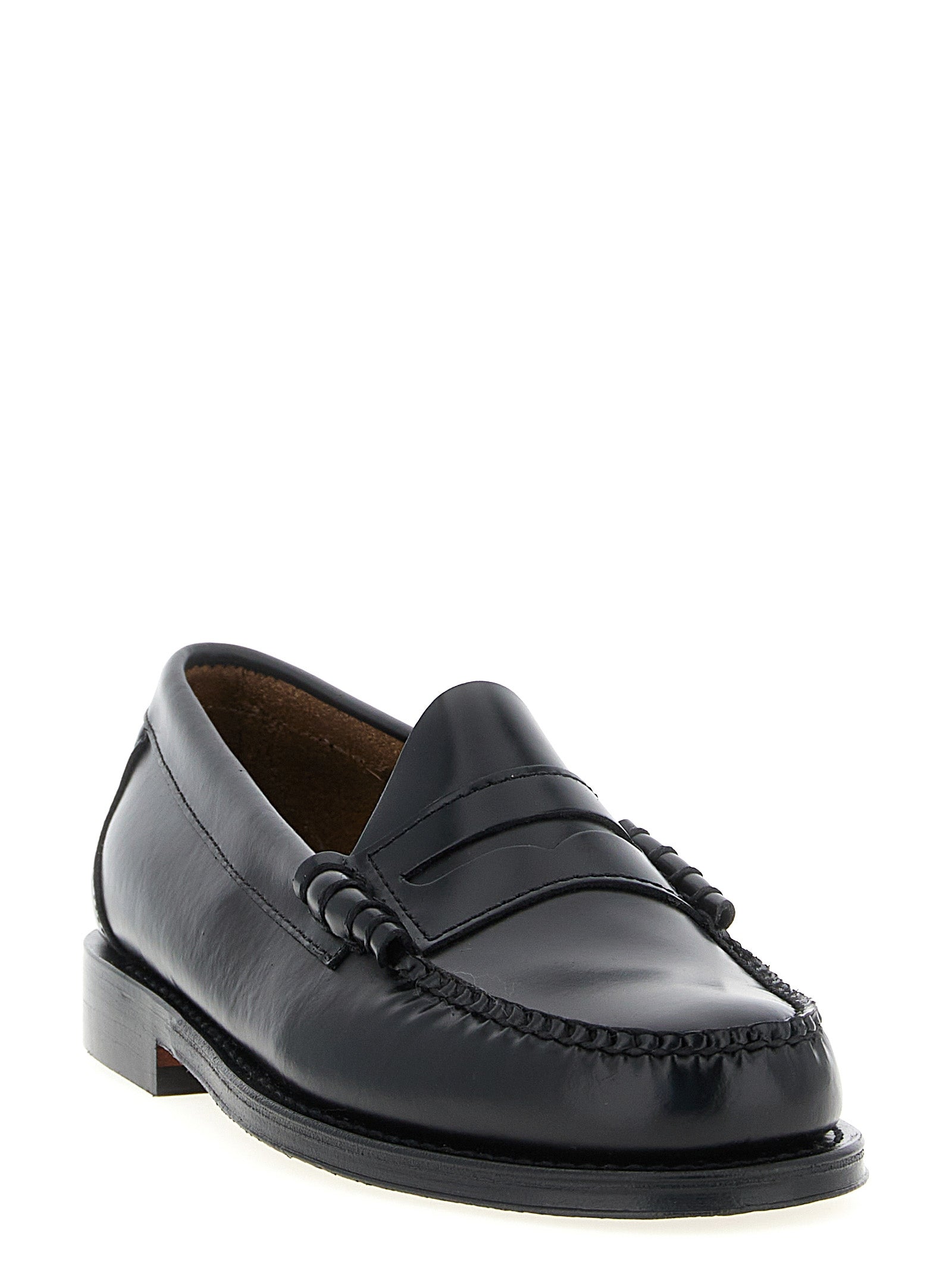 G.H. BASS Black Cowhide Slip-On Loafers