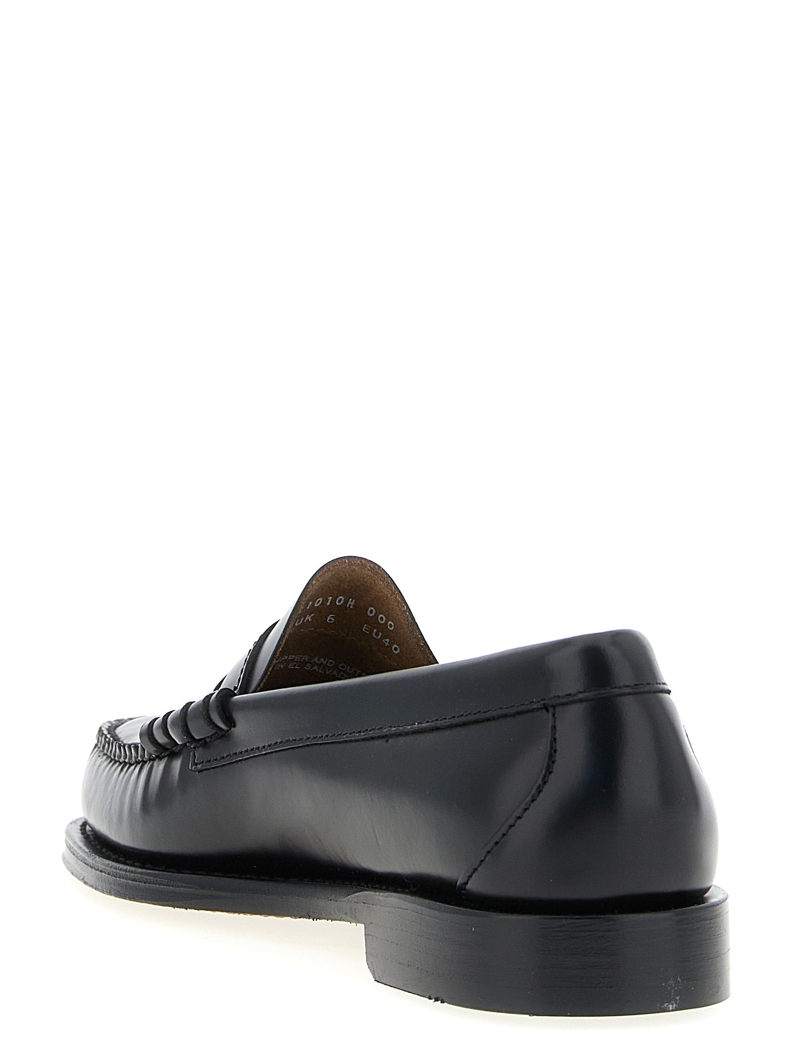 G.H. BASS Black Cowhide Slip-On Loafers