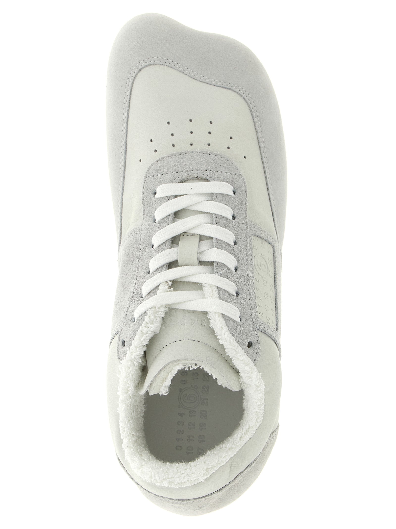 MM6 Maison Margiela White Calfskin Athletic Sneakers