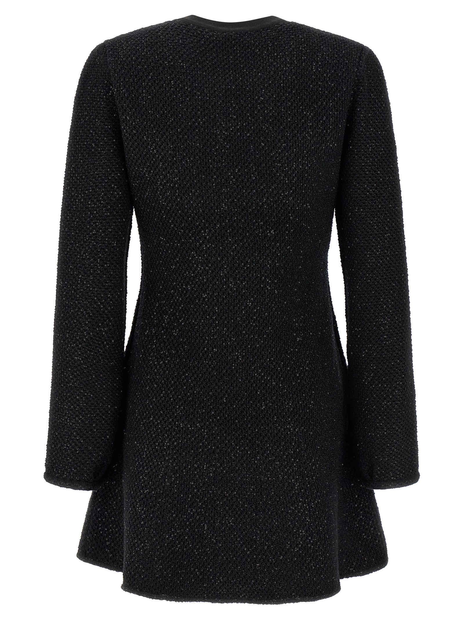 Self-Portrait Black Cotton Short Dress