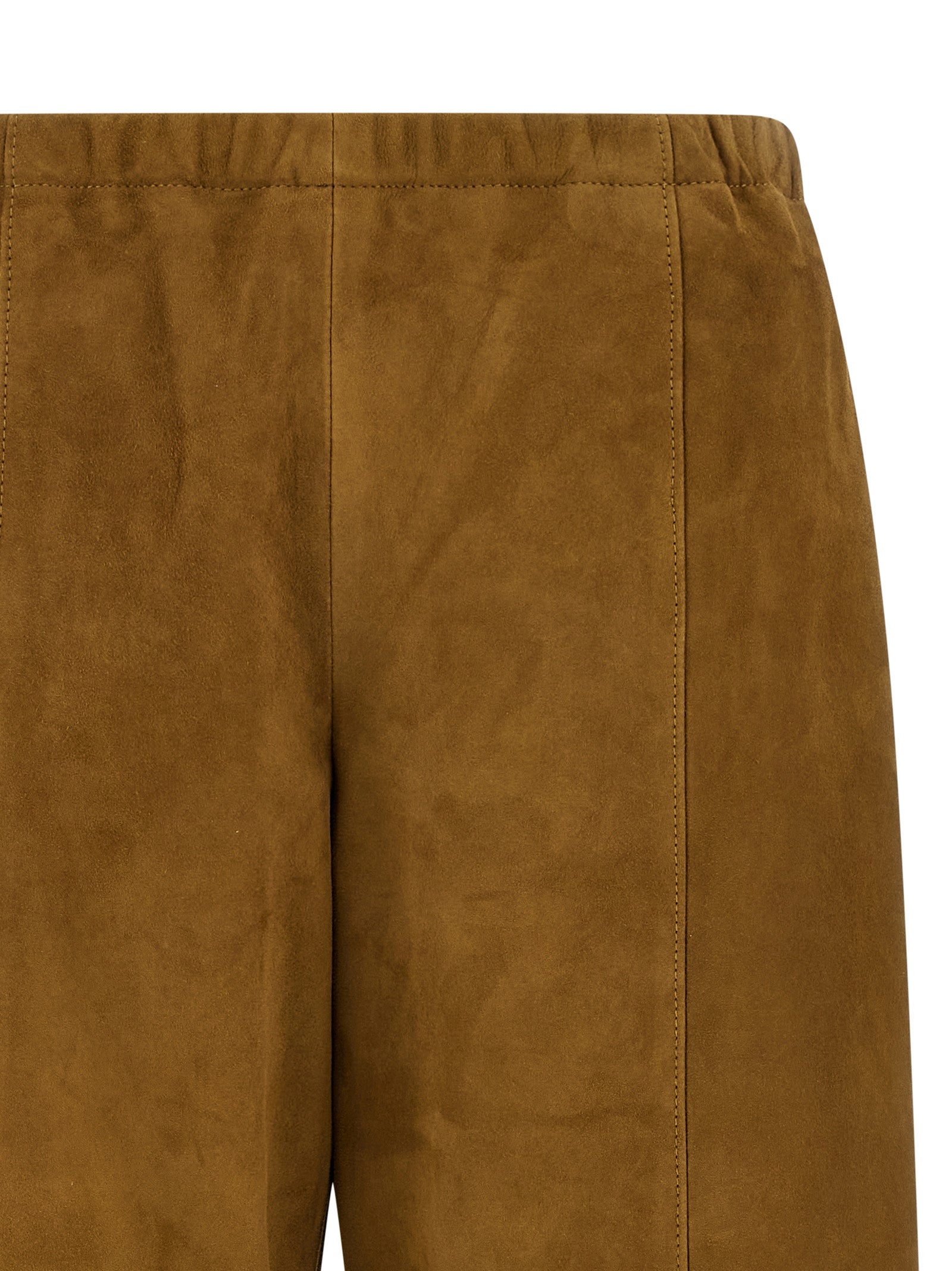 Khaite Brown Leather Pants