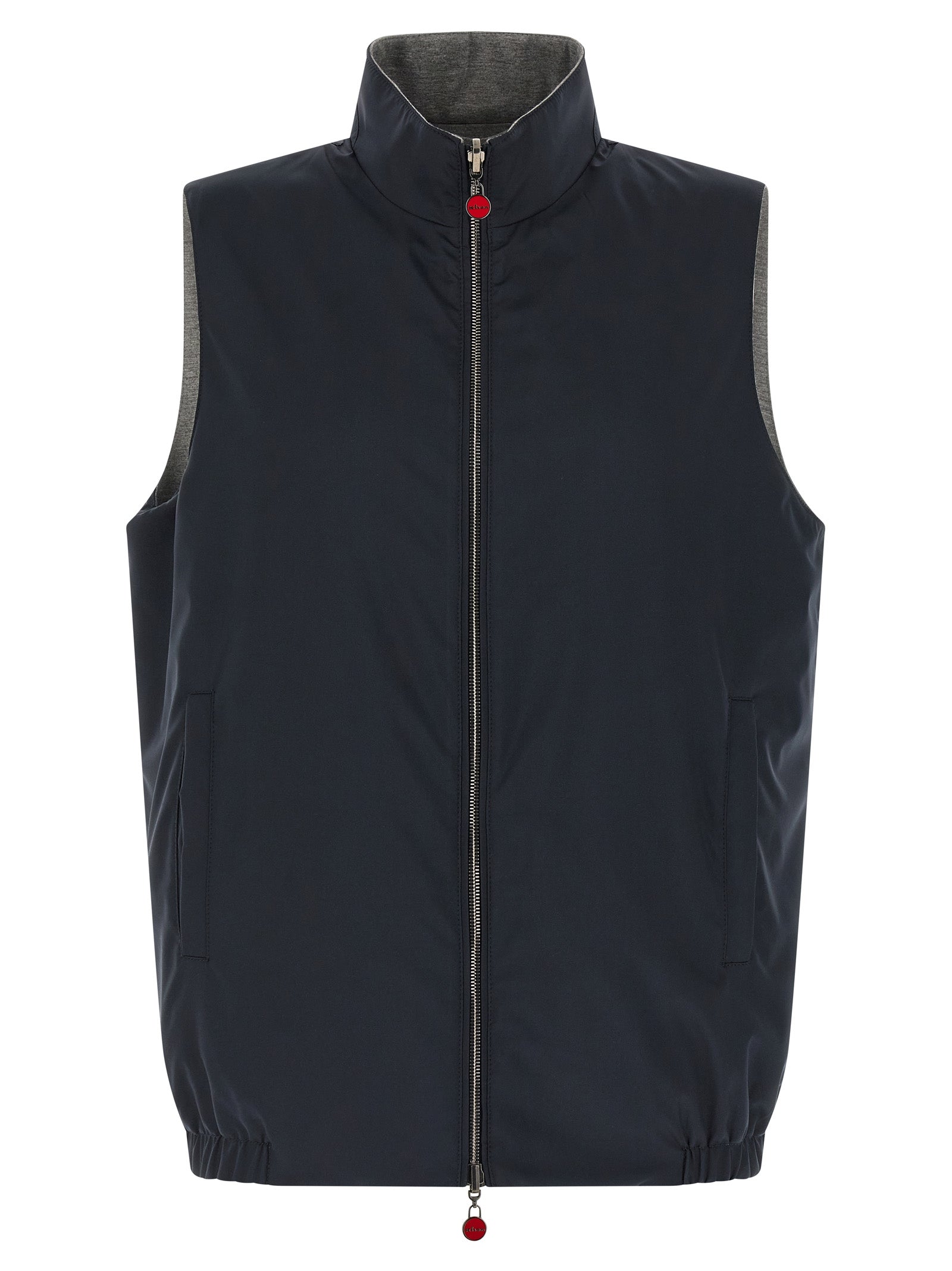 Kiton Blue Cotton Sleeveless Jacket