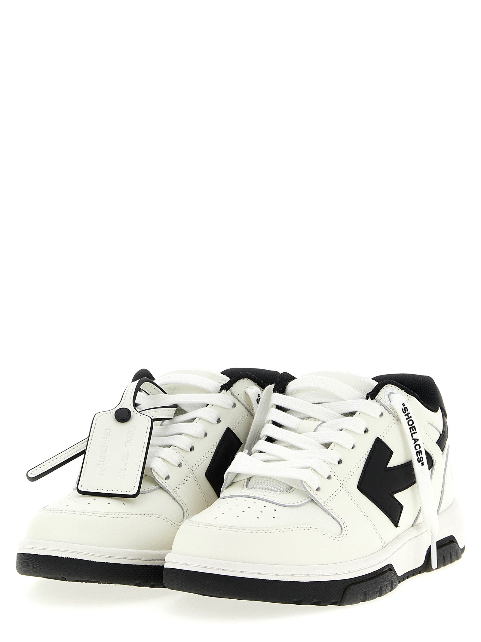 Off-White Bicolor Calfskin Low Top Sneakers