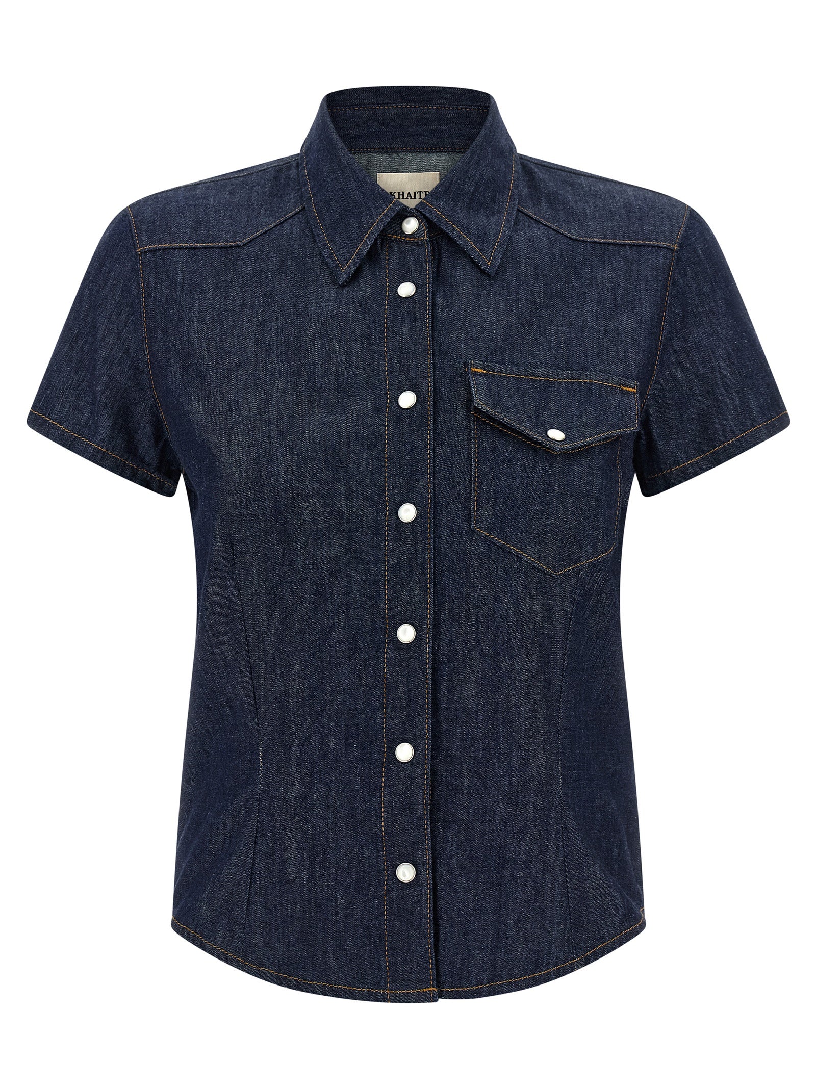 Khaite Blue Cotton Blouse