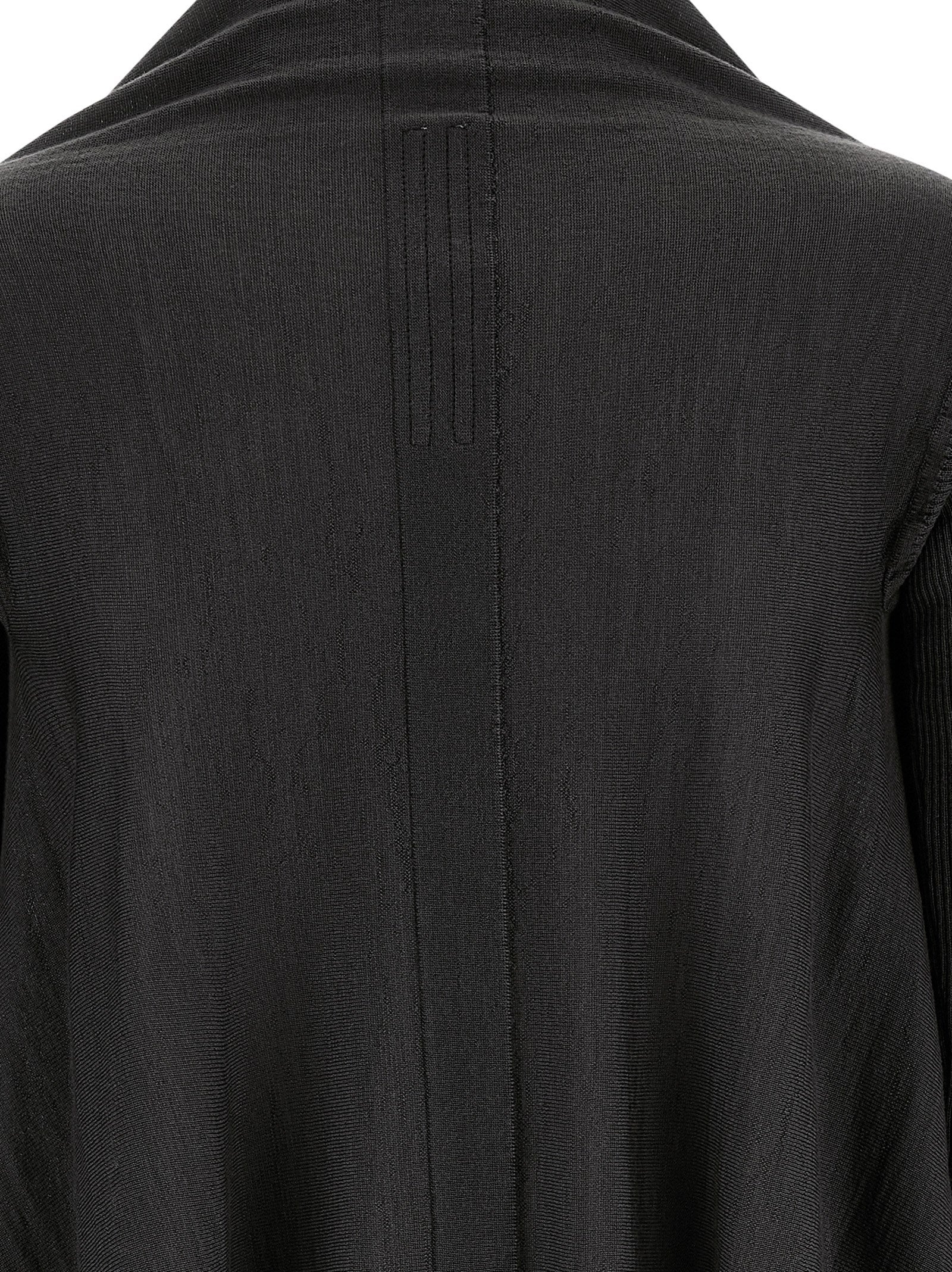 Rick Owens Black Wool Cardigan