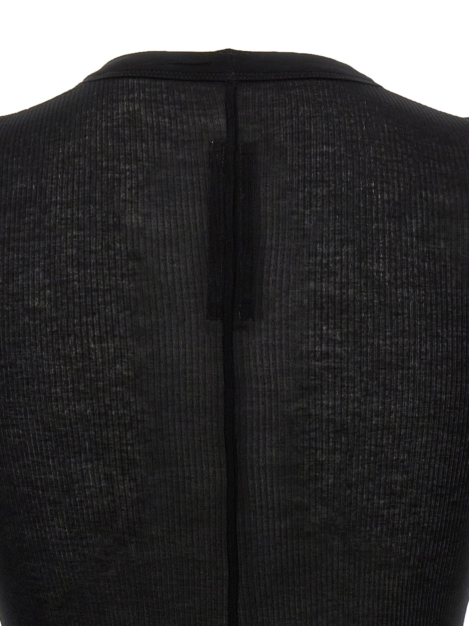 Rick Owens Black Viscose T-Shirt