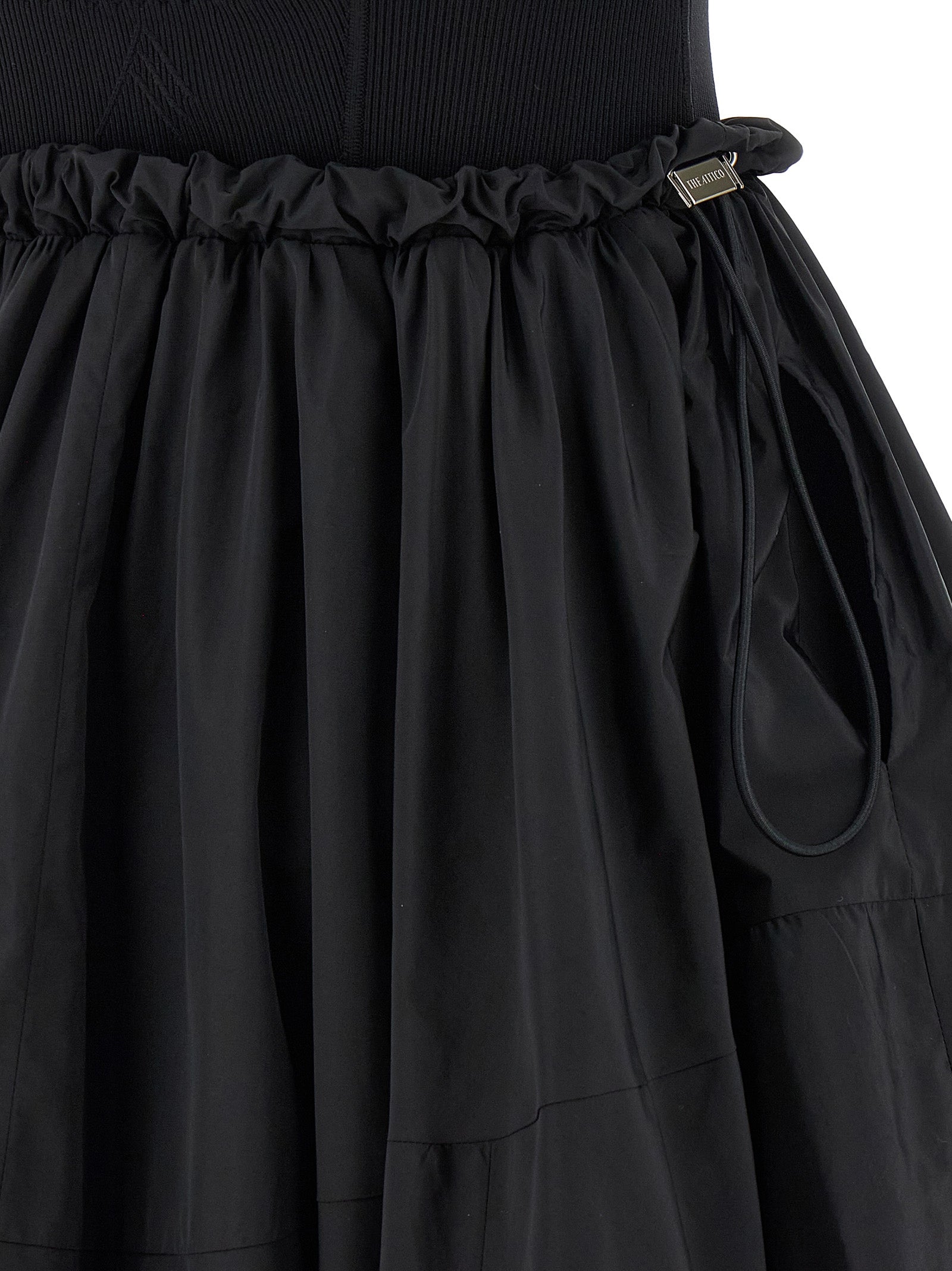 The Attico Black Polyamide Short Dress