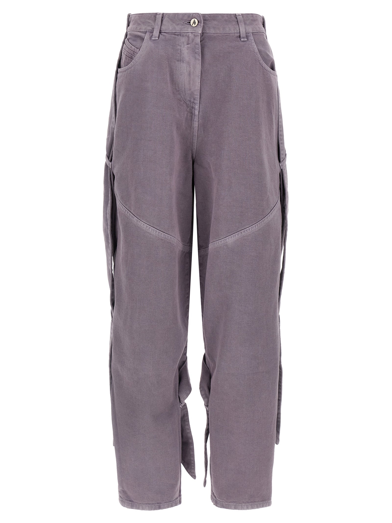 The Attico Purple Cotton Cargo Pants