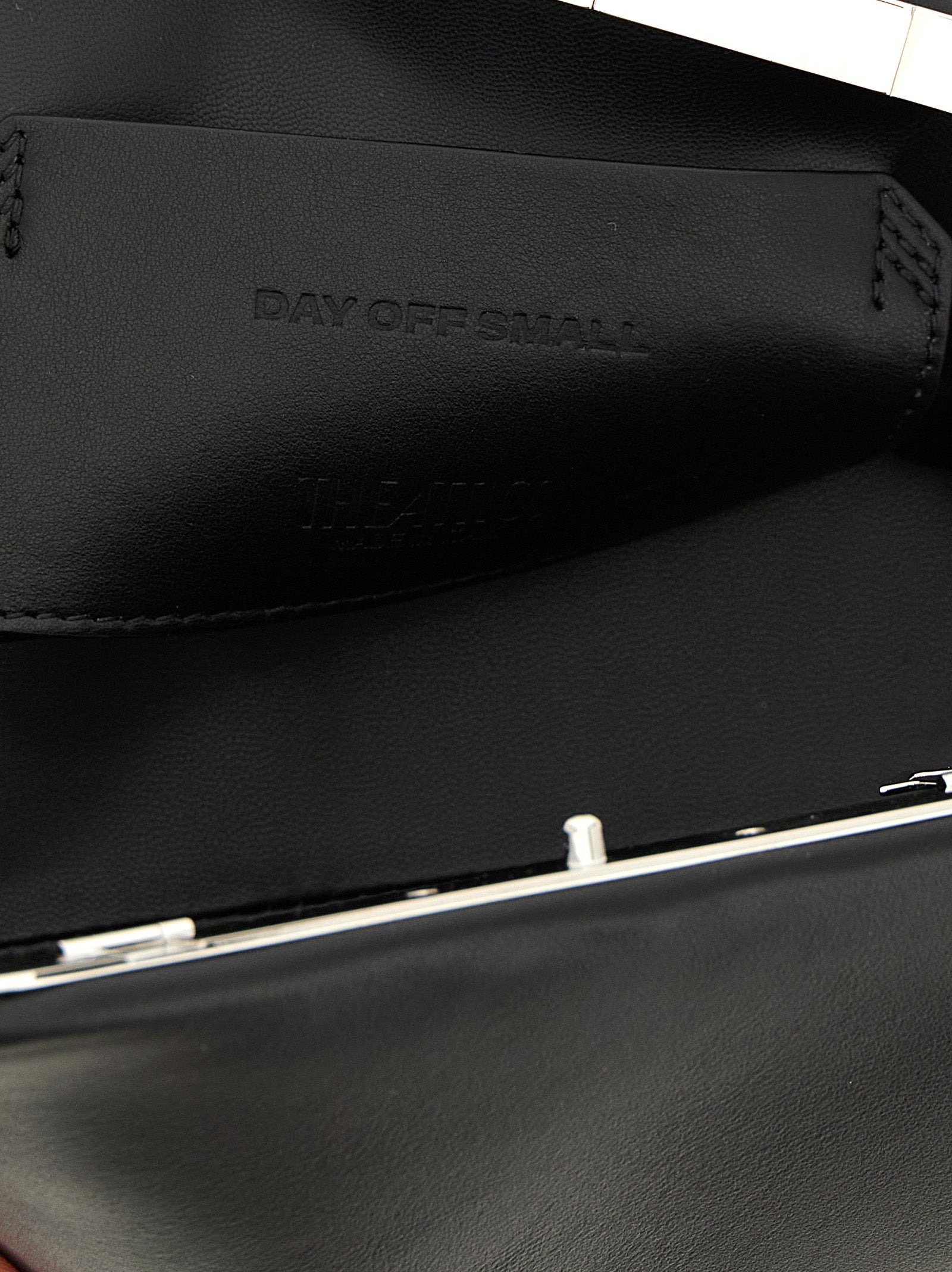 The Attico Black Calfskin Clutch Bag