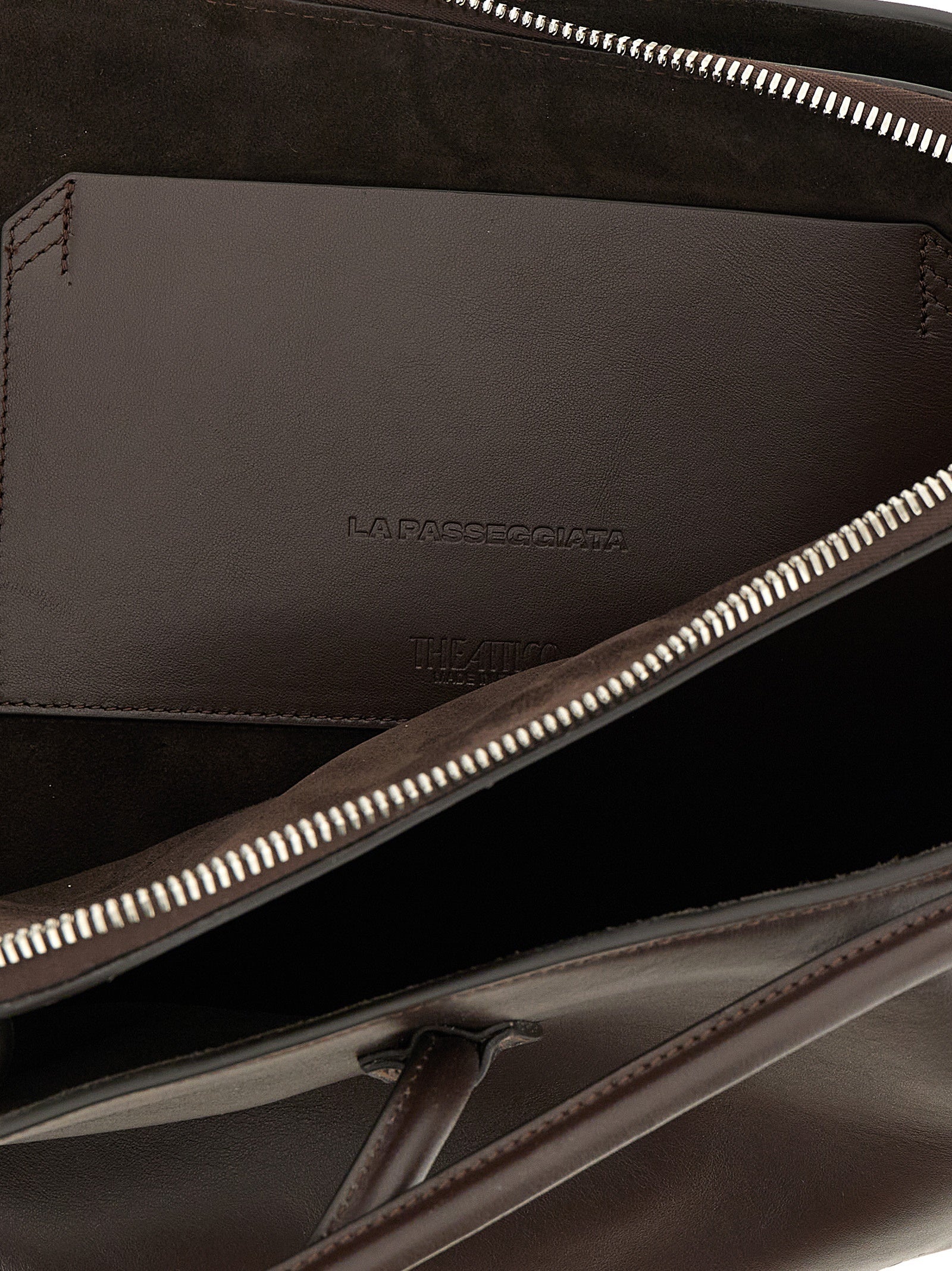 The Attico Brown Calfskin Shoulder Bag