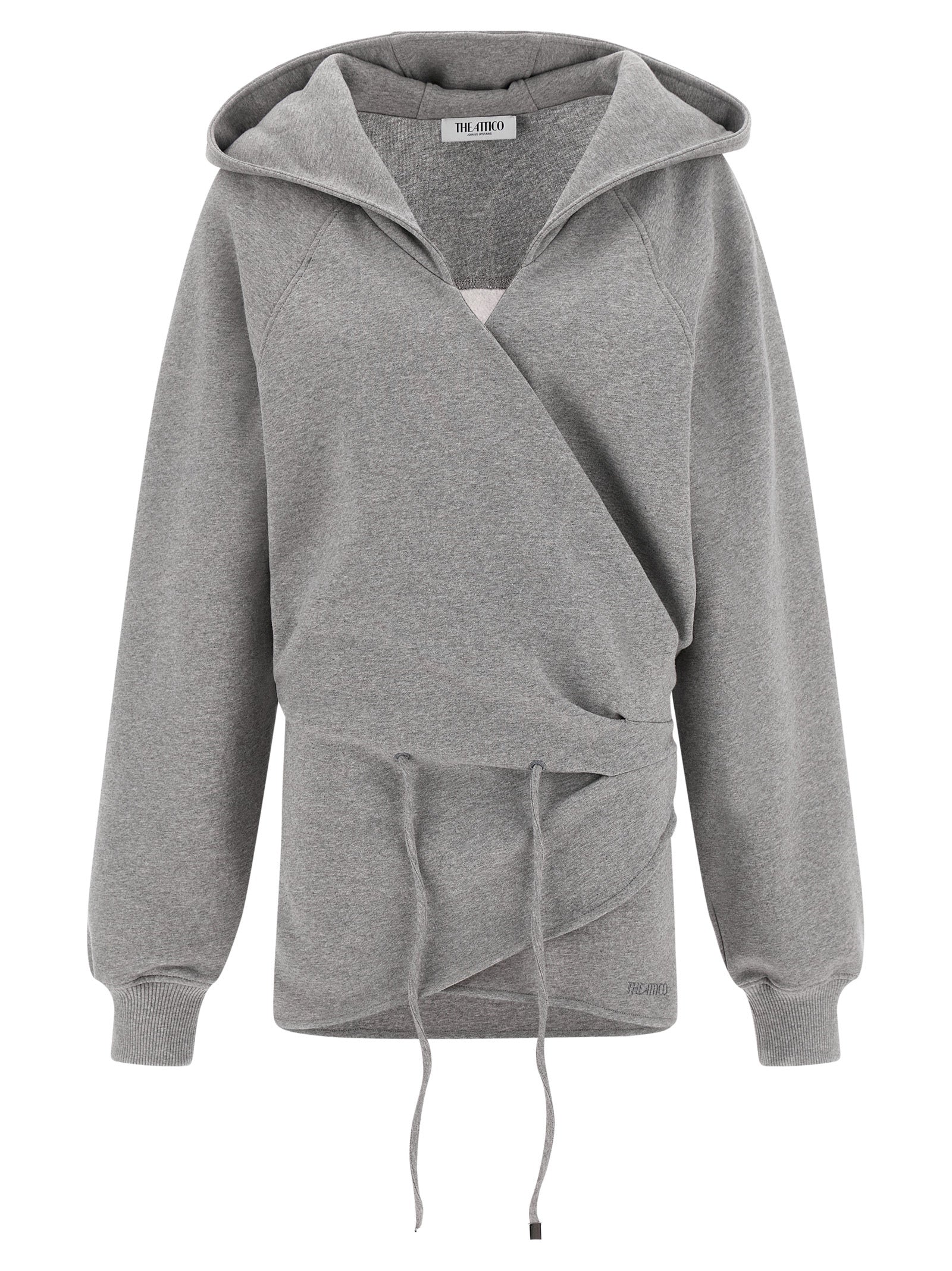 The Attico Gray Cotton Short Dress