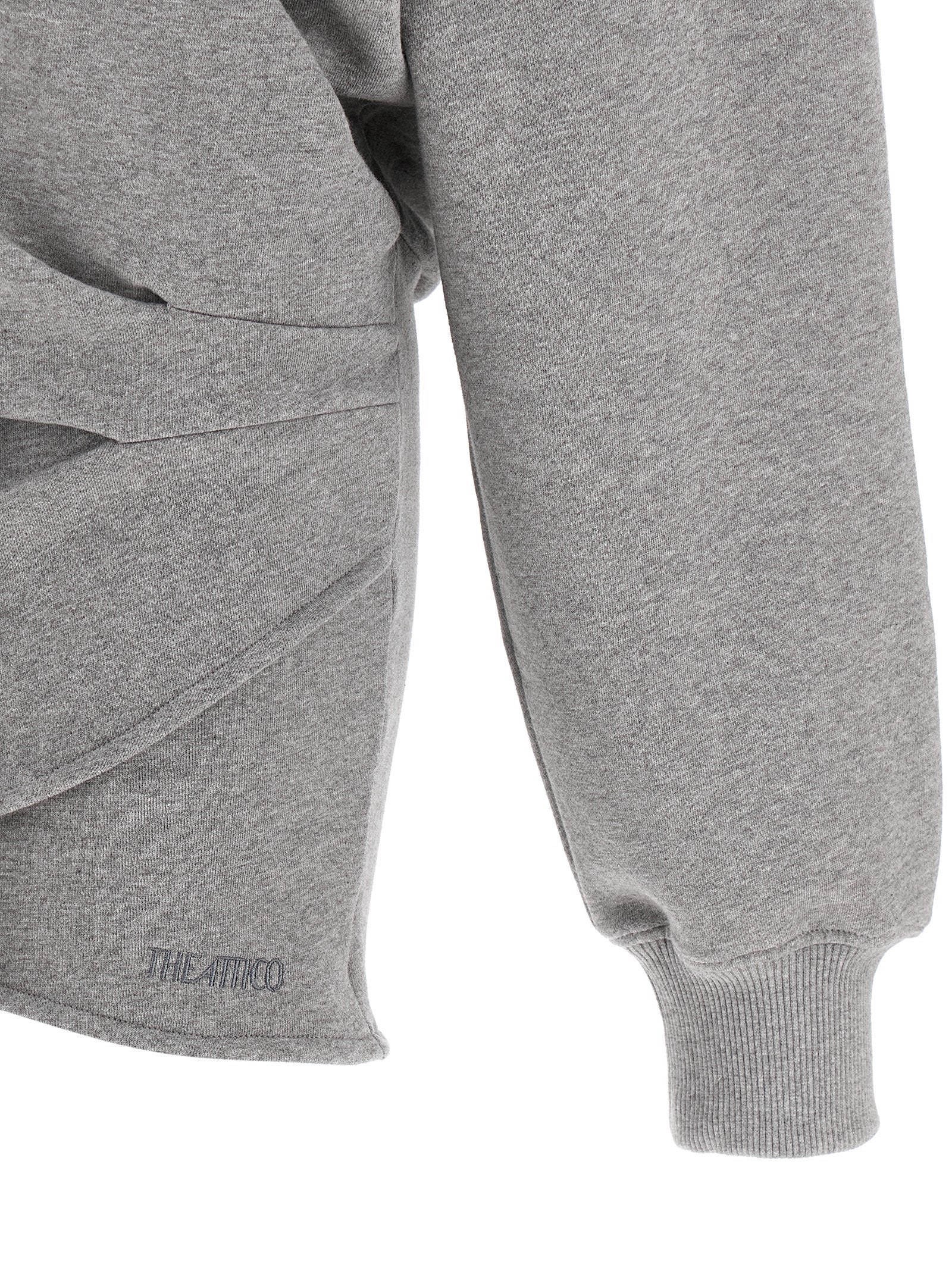 The Attico Gray Cotton Short Dress