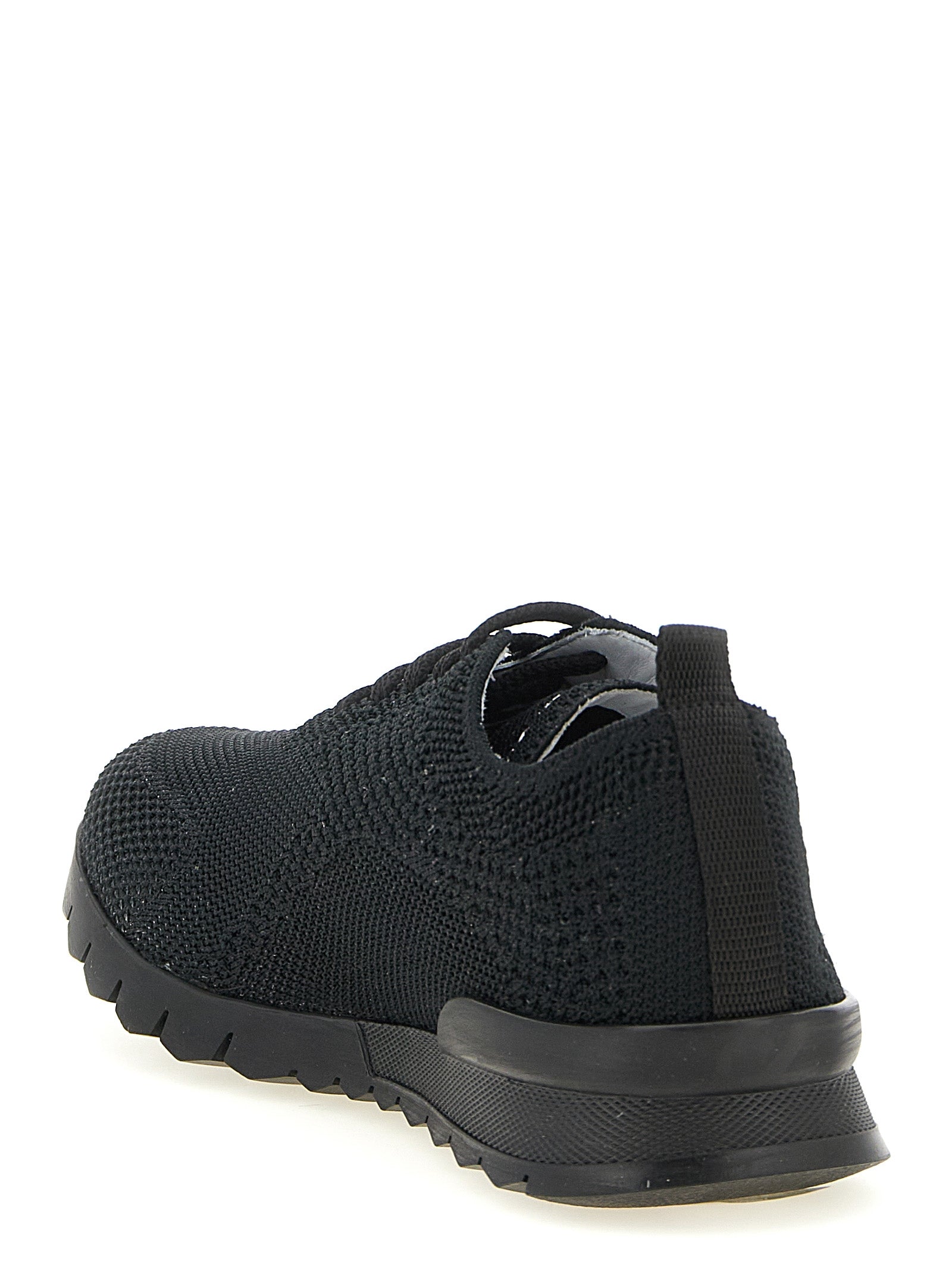 Kiton Black Cotton Athletic Sneakers