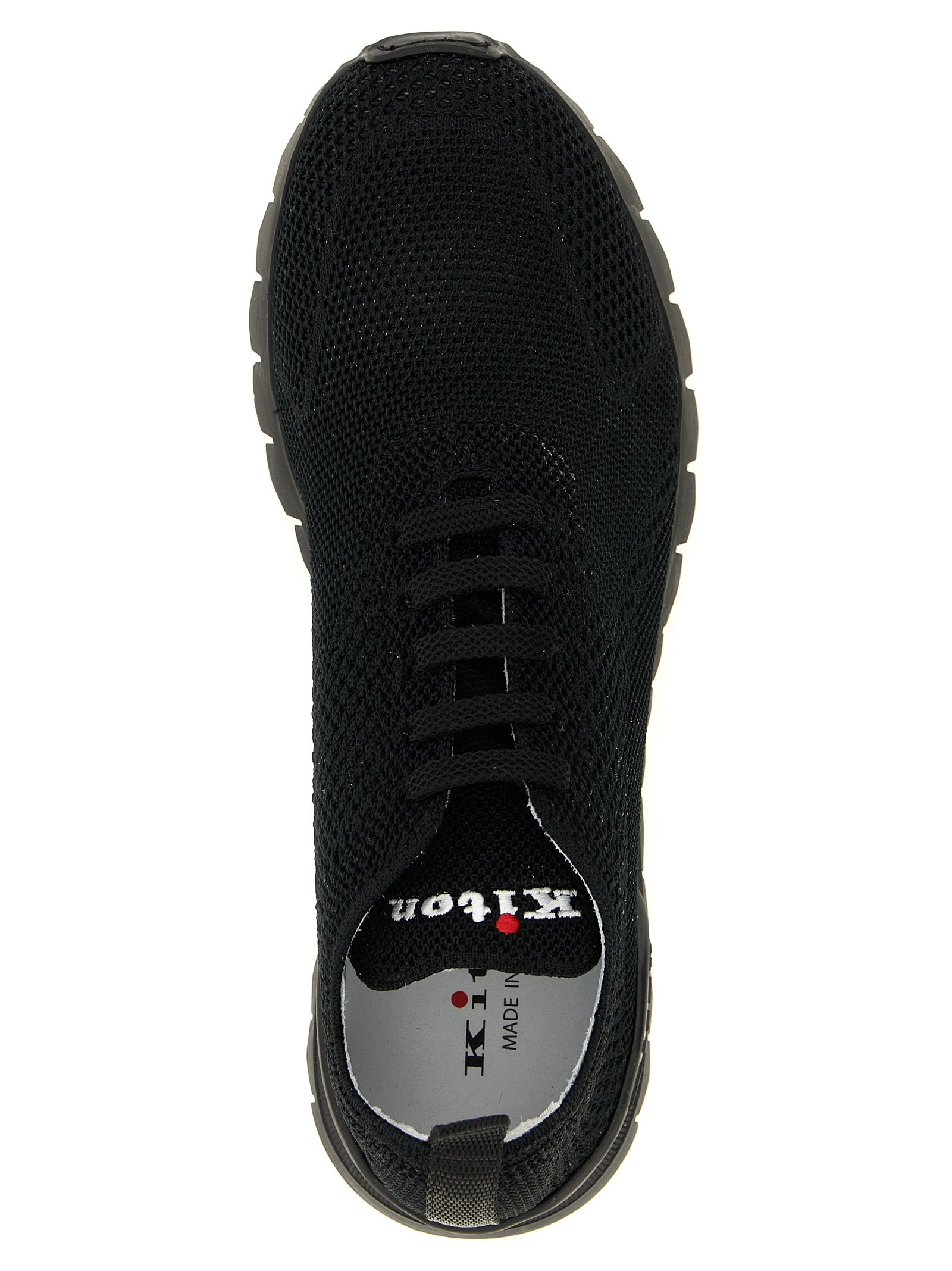 Kiton Black Cotton Athletic Sneakers