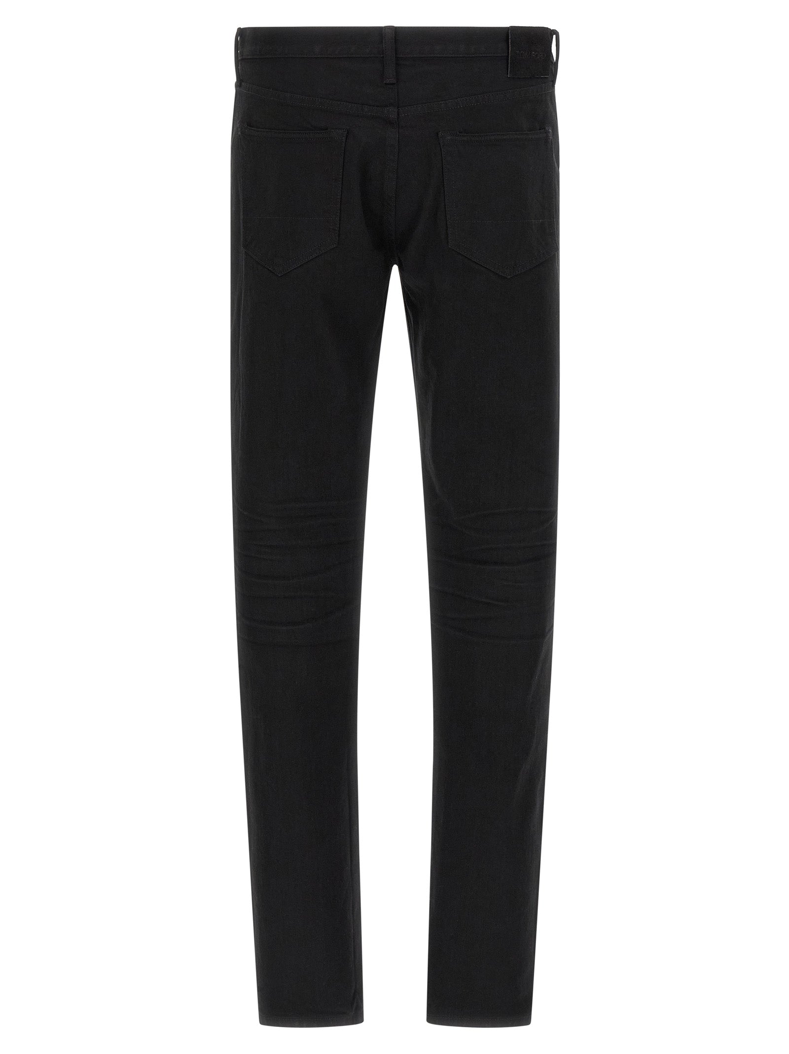 Tom Ford Black Cotton Straight-Leg Jeans