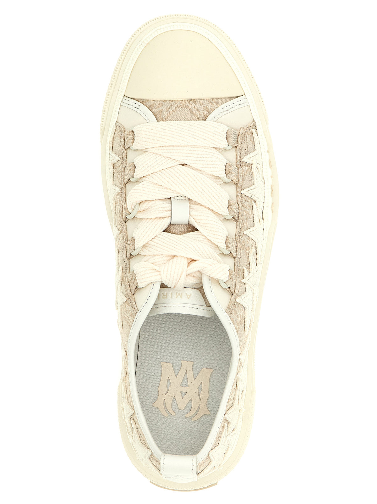 Amiri Beige Polyester Low Top Sneakers
