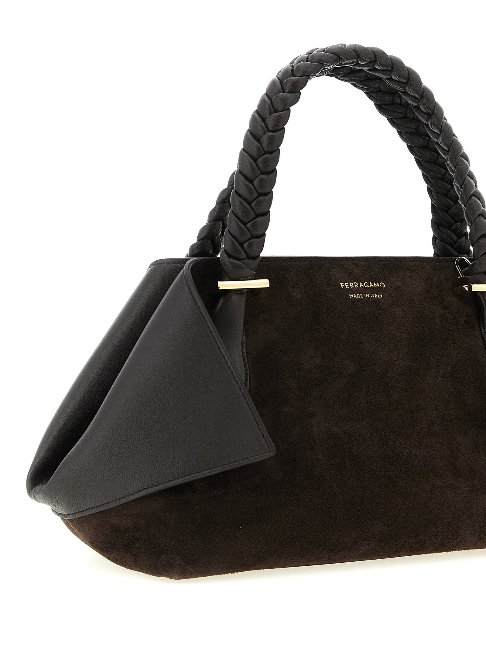 Ferragamo Brown Goatskin Handbag